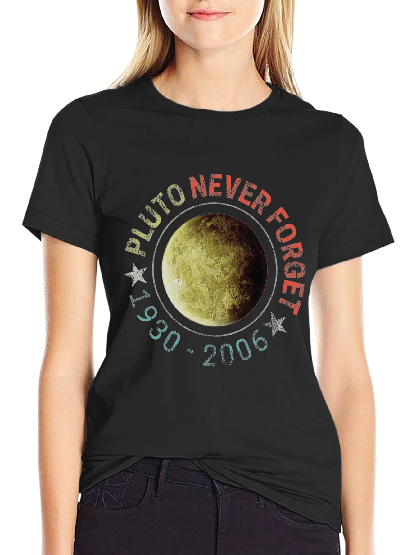 Pluto Never Forget T-Shirt - Retro Space Design