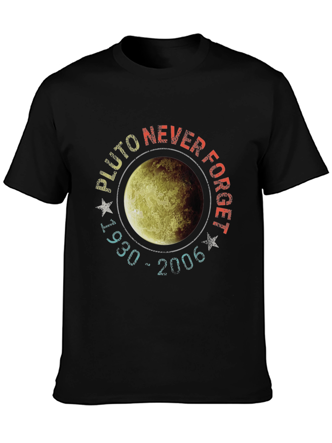 Pluto Never Forget T-Shirt - Retro Space Design