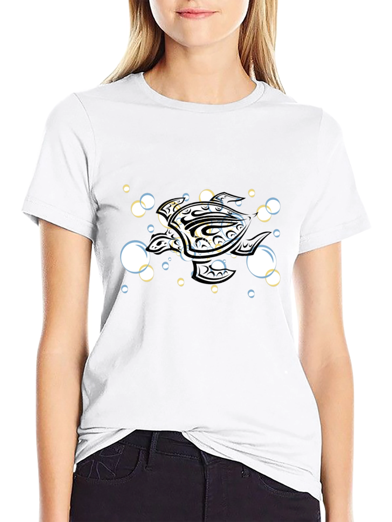 Tribal Turtle T-Shirt - Black