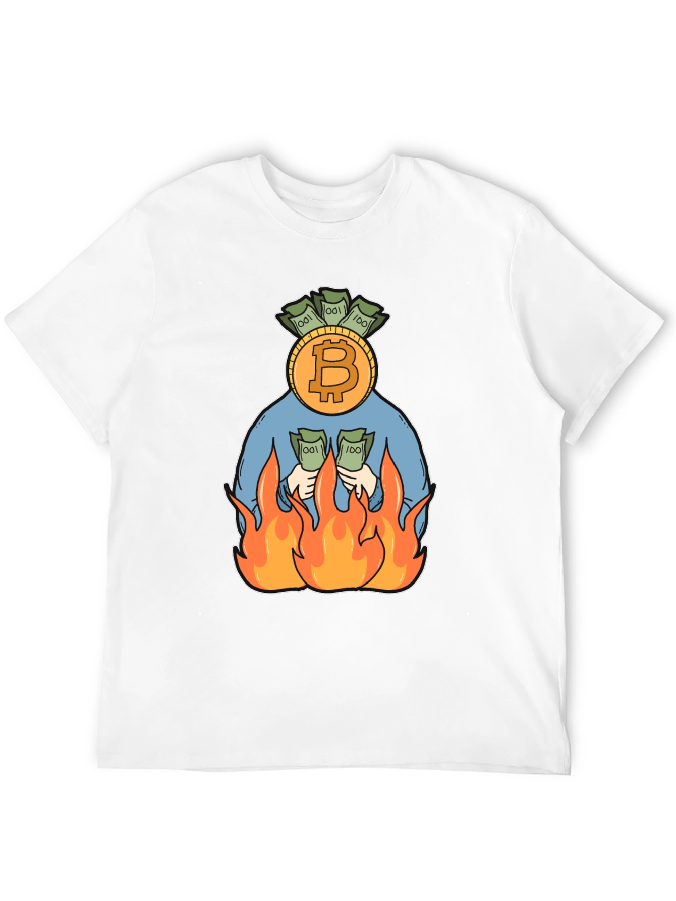 Bitcoin Burning Money T-Shirt