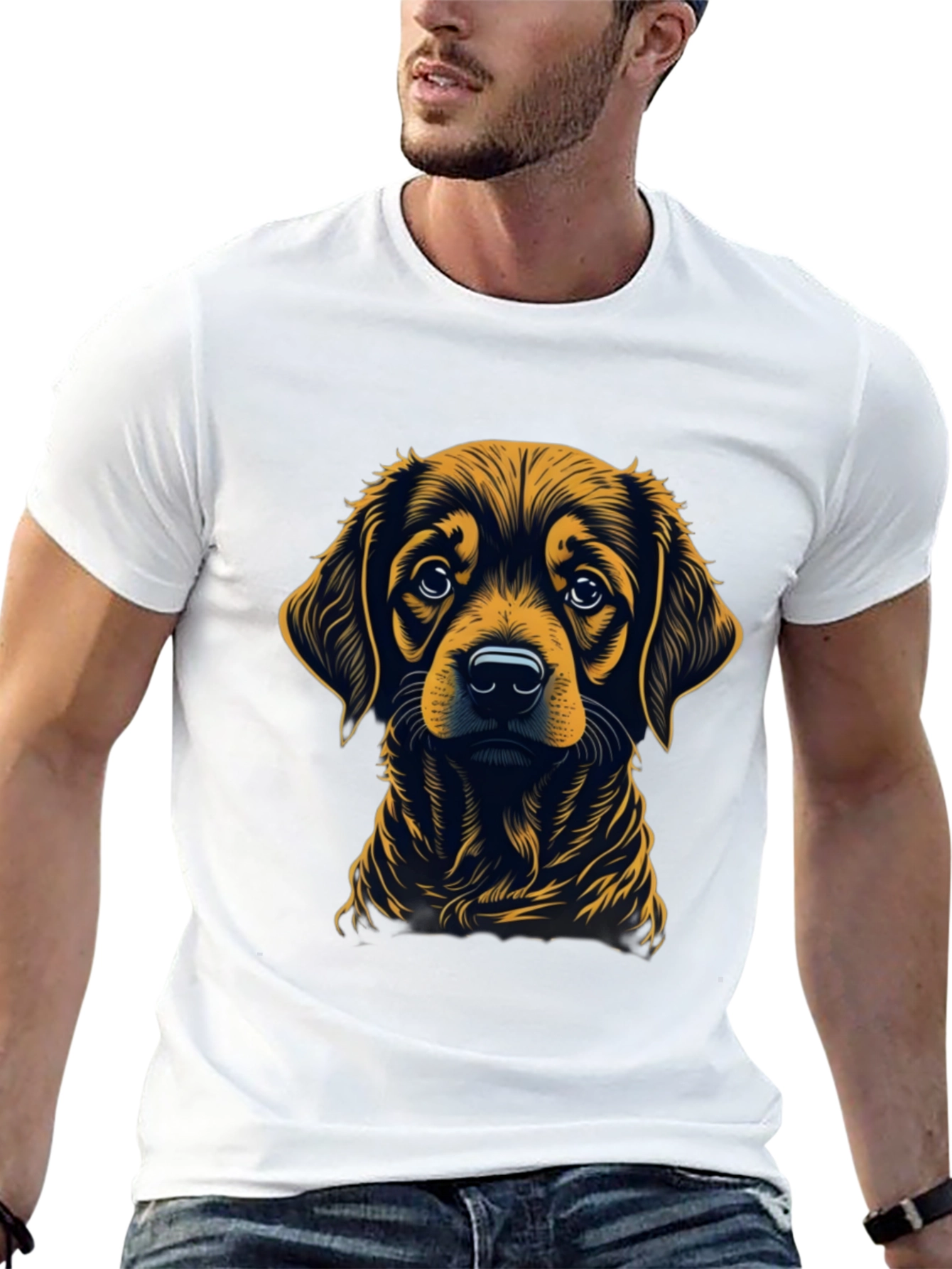 Dog Graphic Black T-Shirt