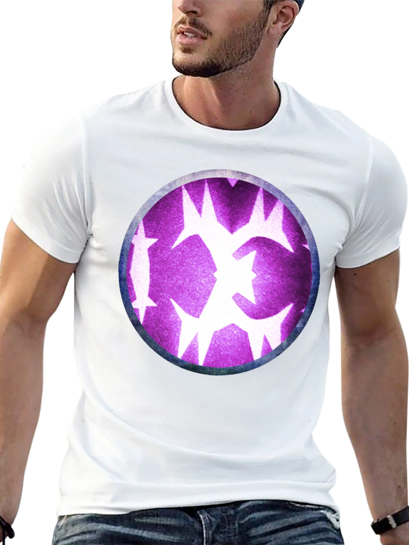 Graphic Tee - Purple Starburst Design