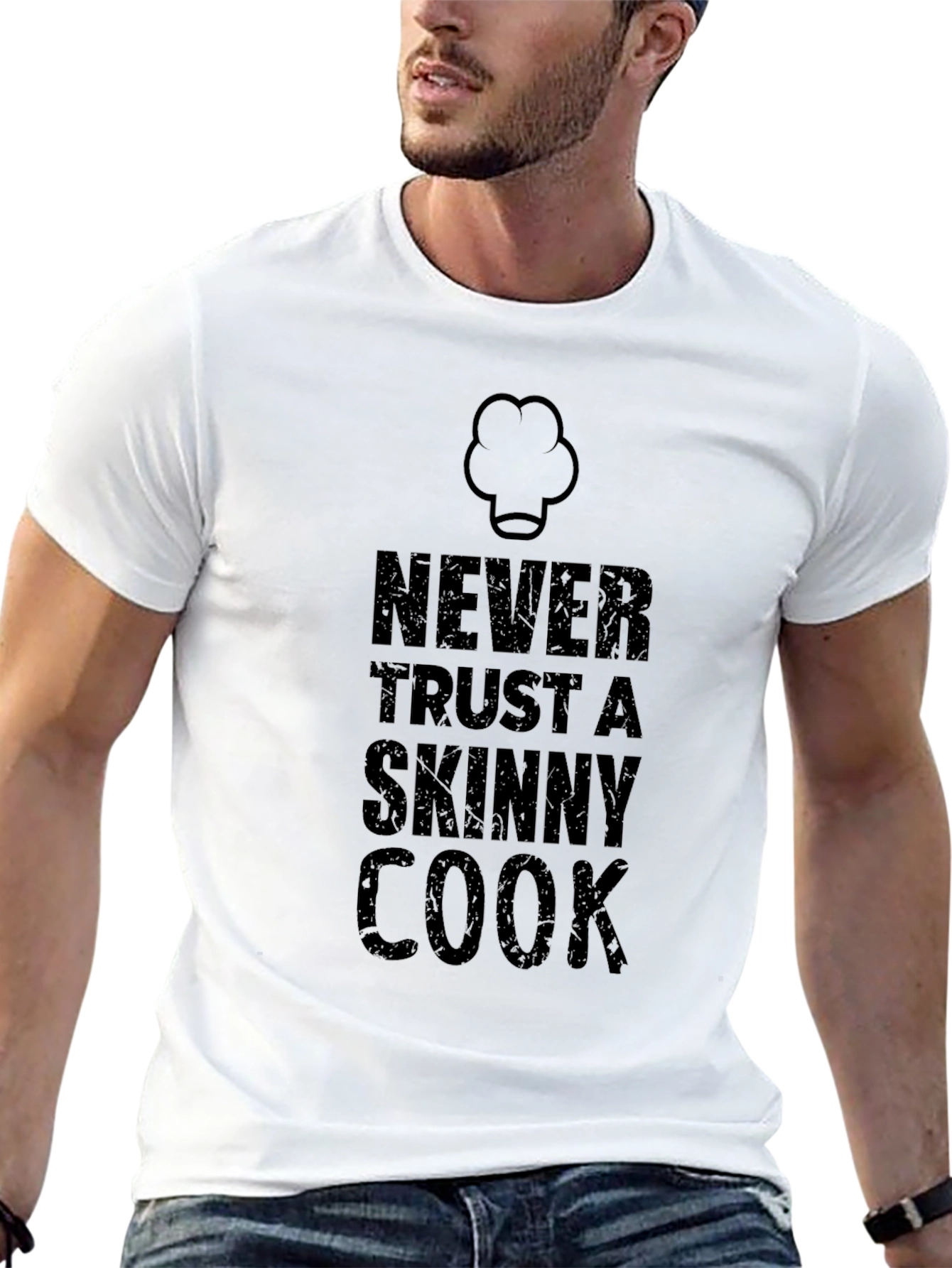 Never Trust a Skinny Cook Black T-Shirt