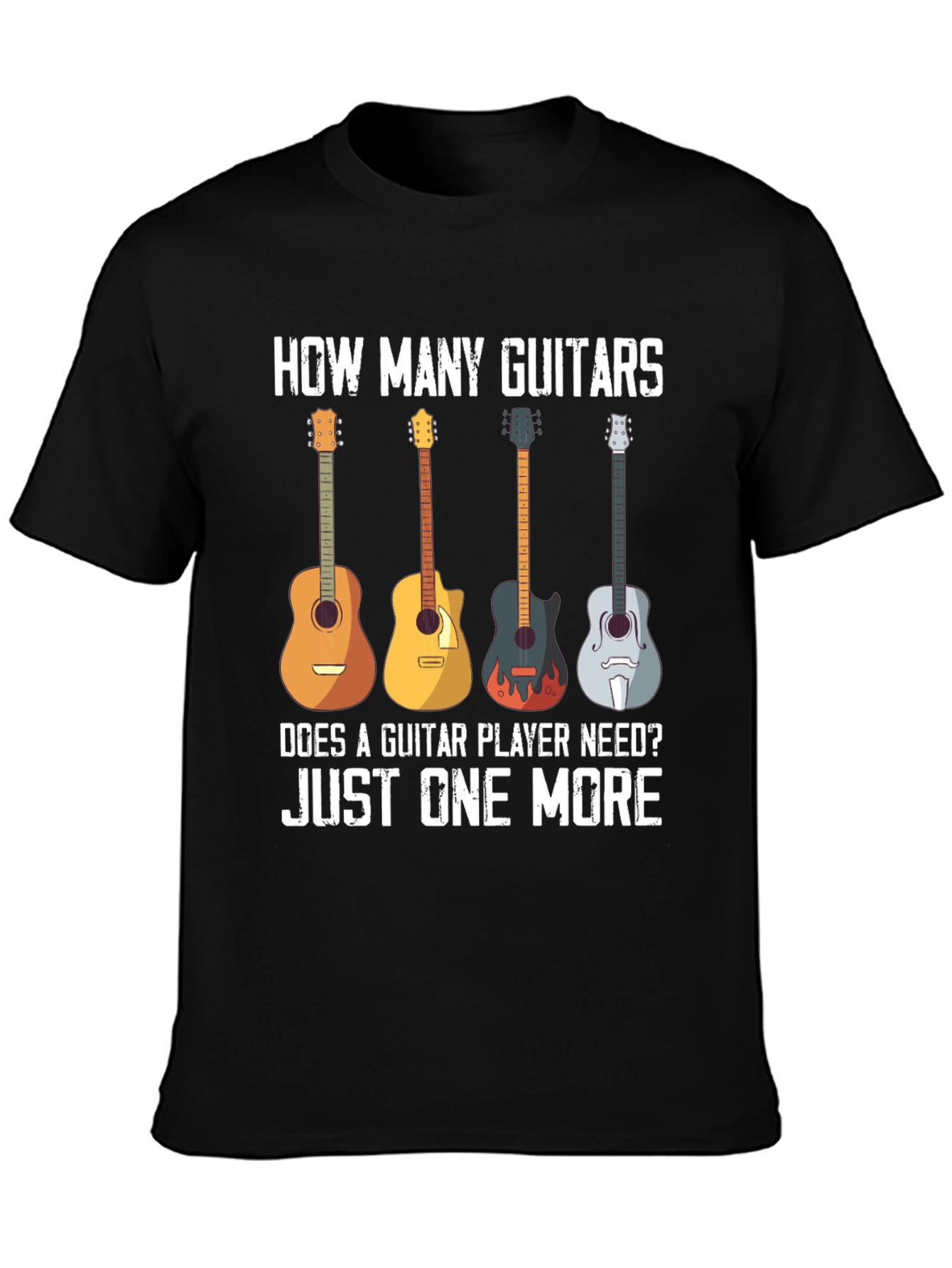 Guitar Lover T-Shirt - How Many Guitars?