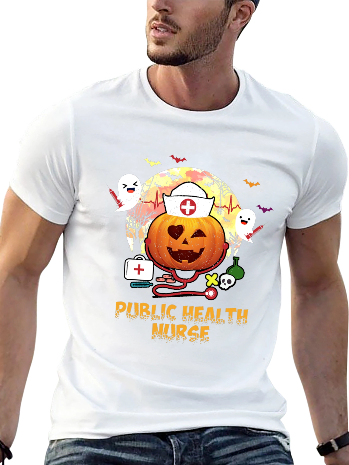 Halloween Public Health Nurse T-Shirt