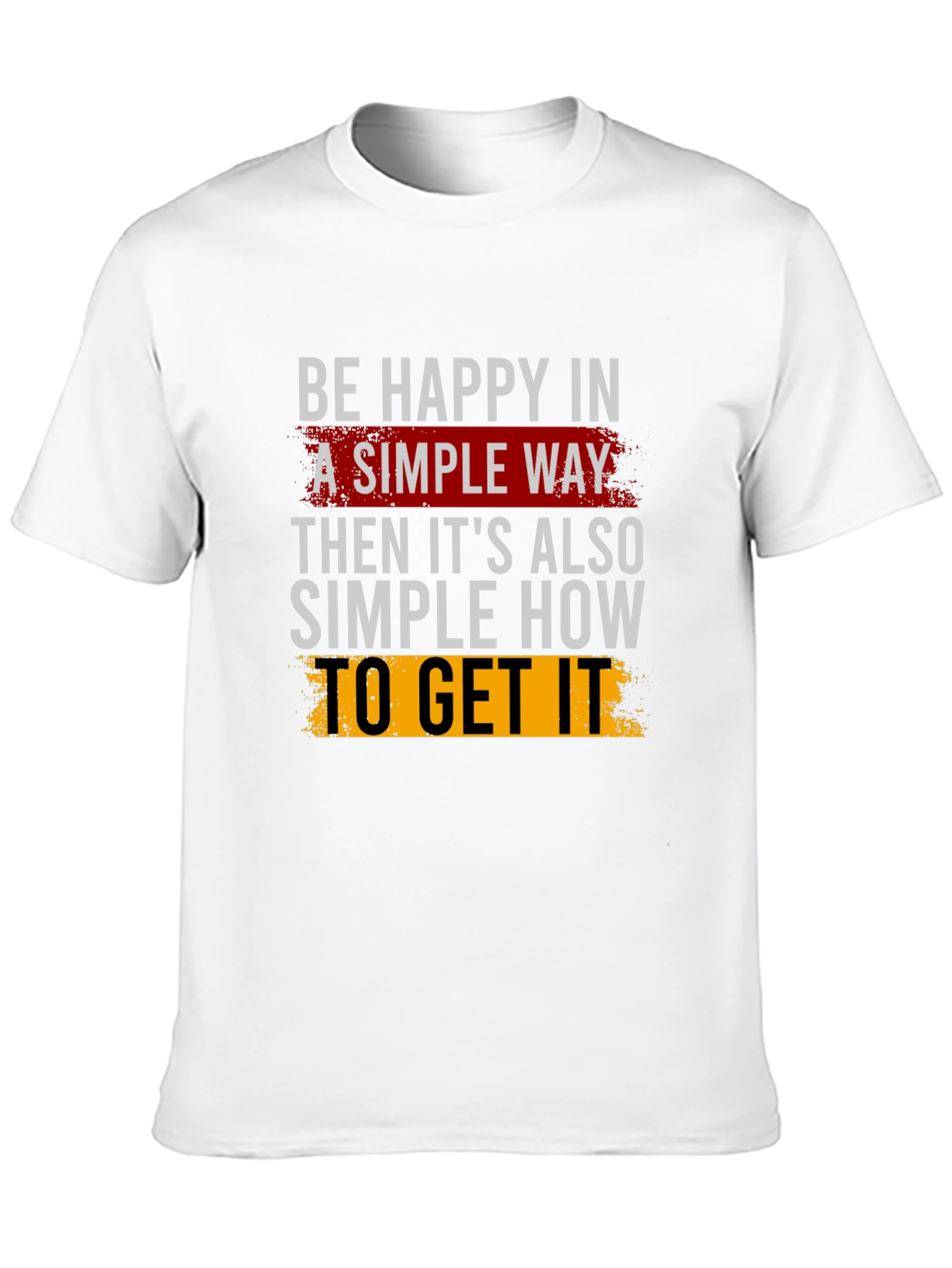 Be Happy Slogan Black Graphic Tee