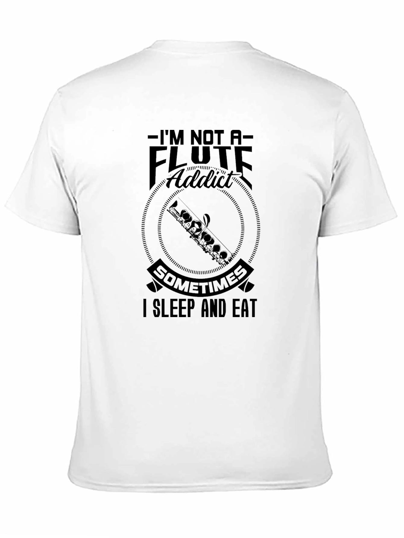 Flute Addict Funny Graphic T-Shirt
