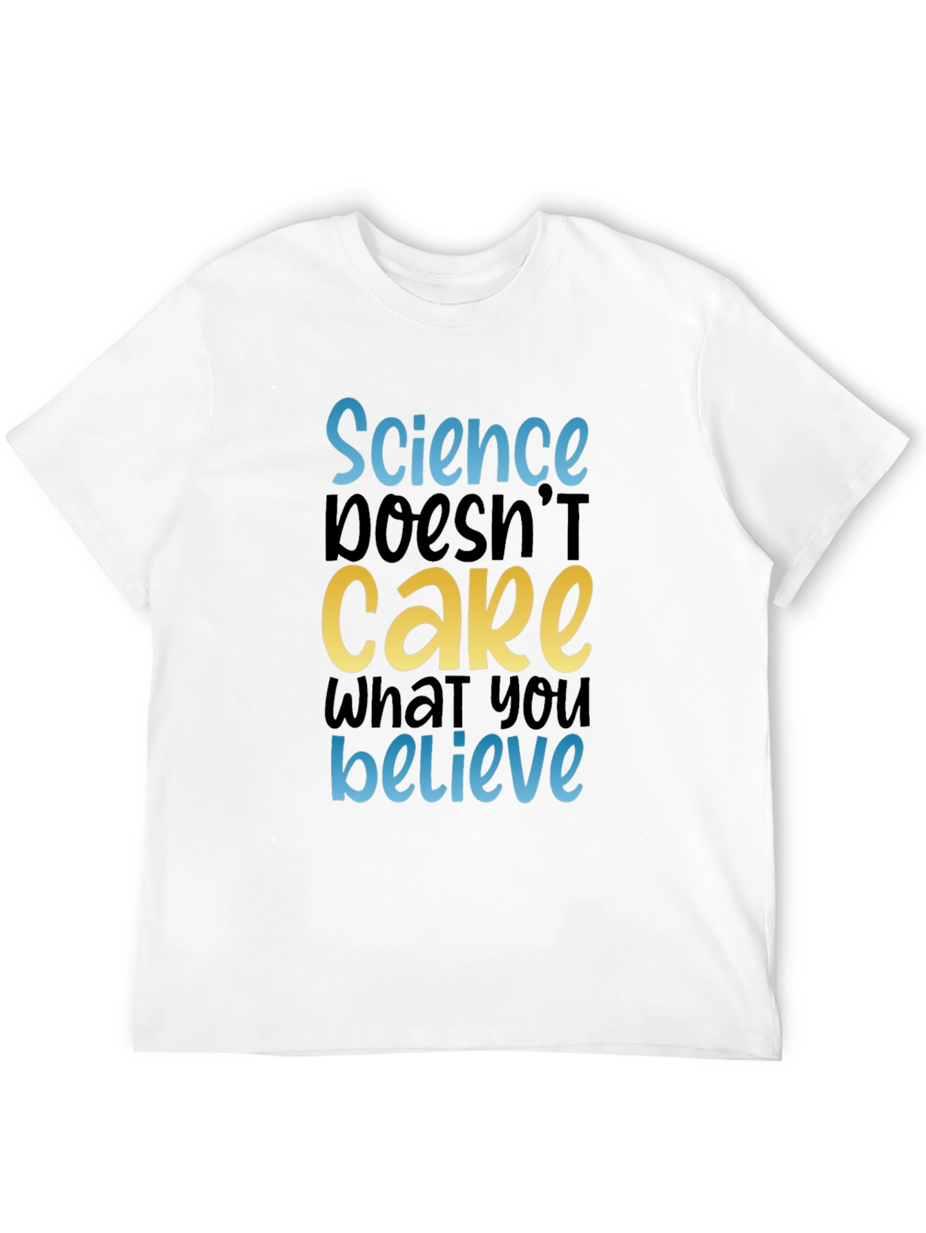 Science Doesnt Care Tee - Black Cotton Graphic T-Shirt