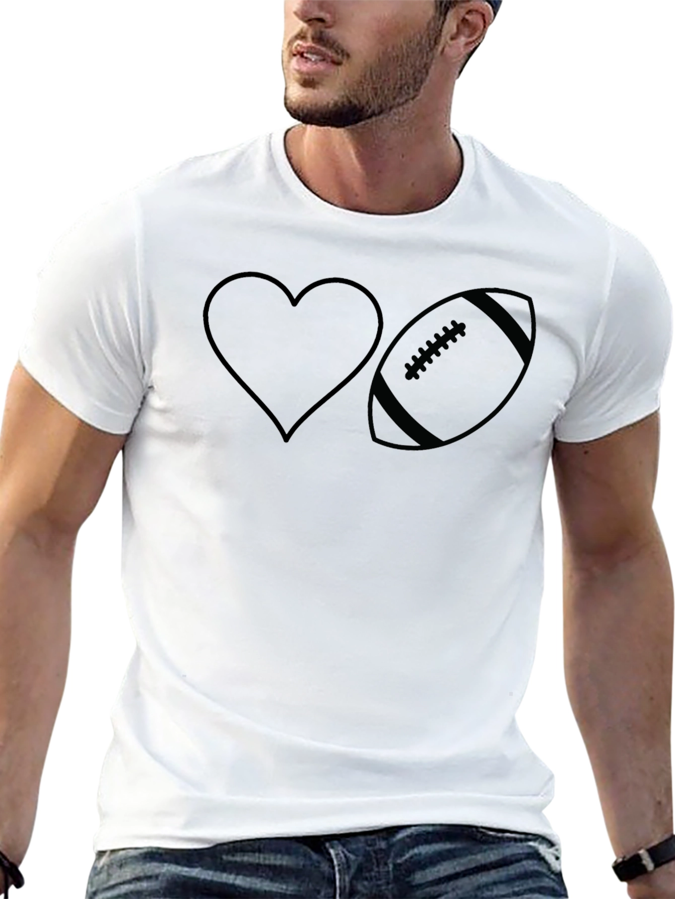 Love Football Graphic T-Shirt
