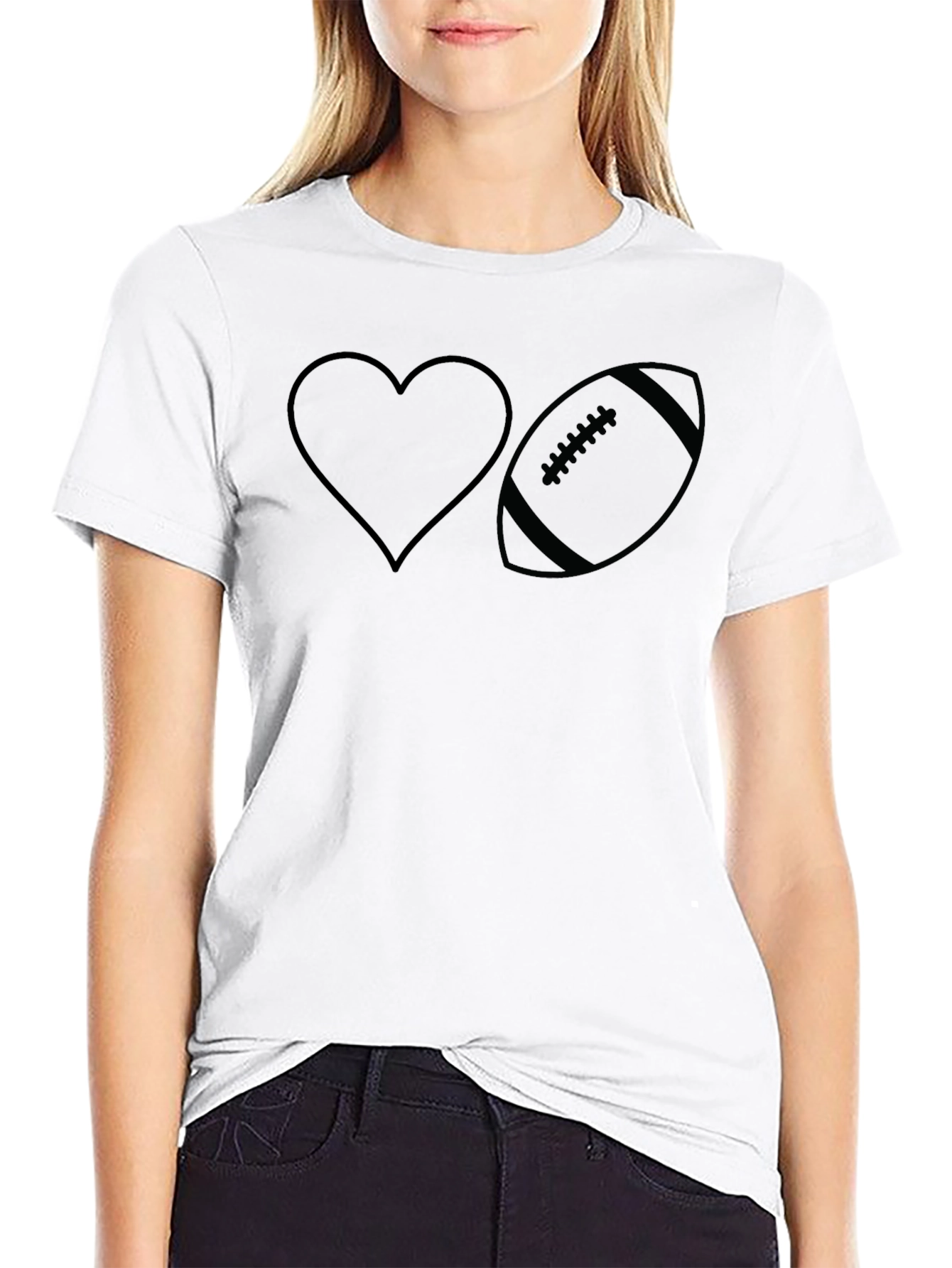 Love Football Graphic T-Shirt