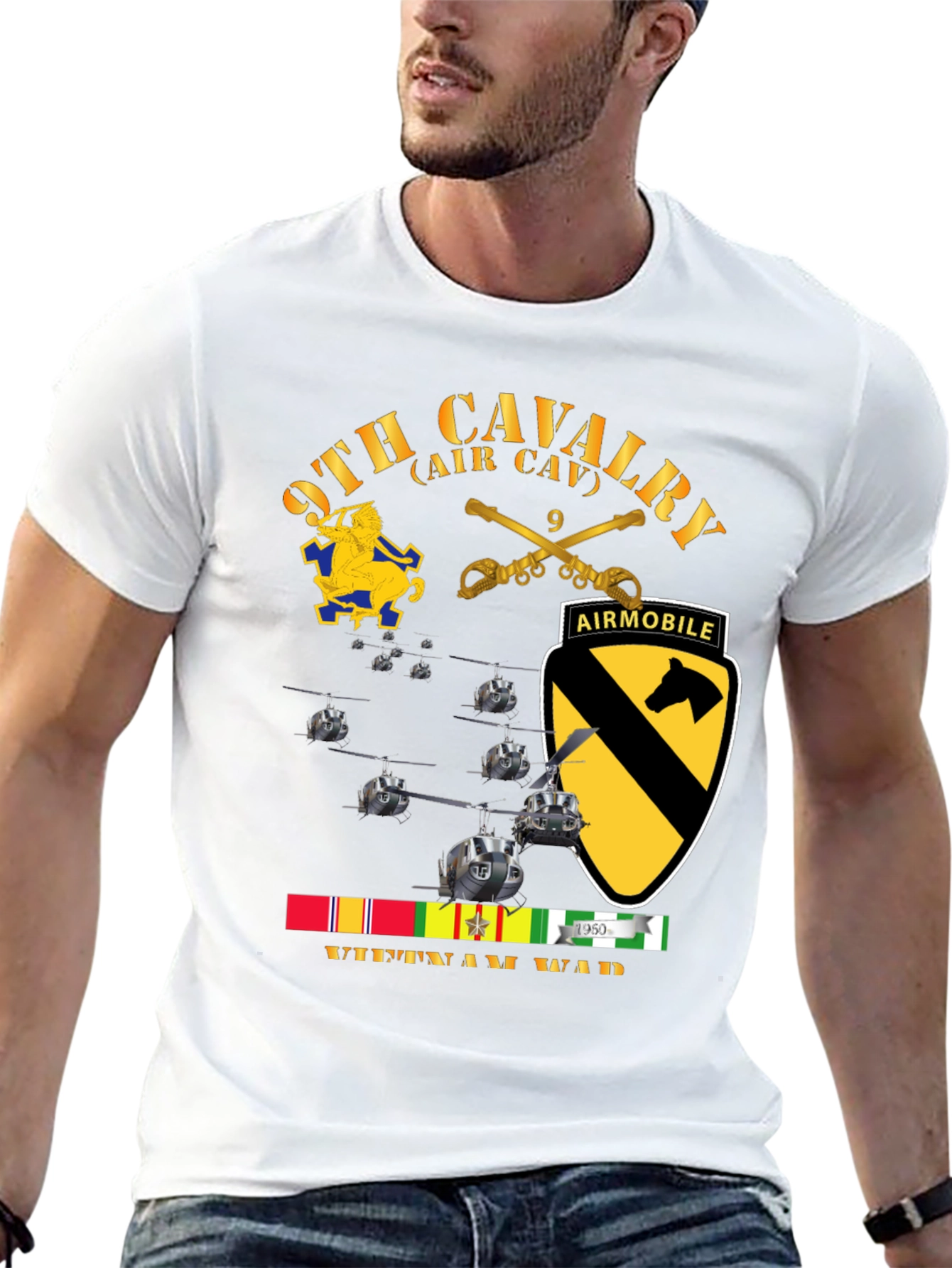 9th Cavalry Air Mobile Vietnam War T-Shirt