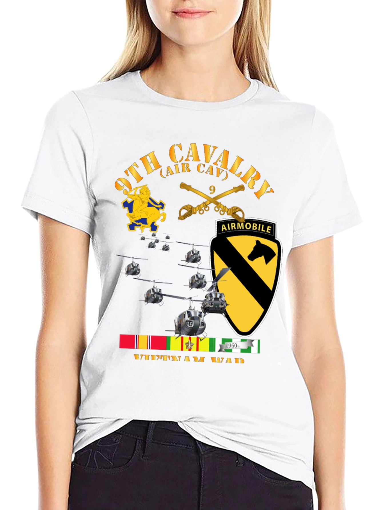 9th Cavalry Air Mobile Vietnam War T-Shirt