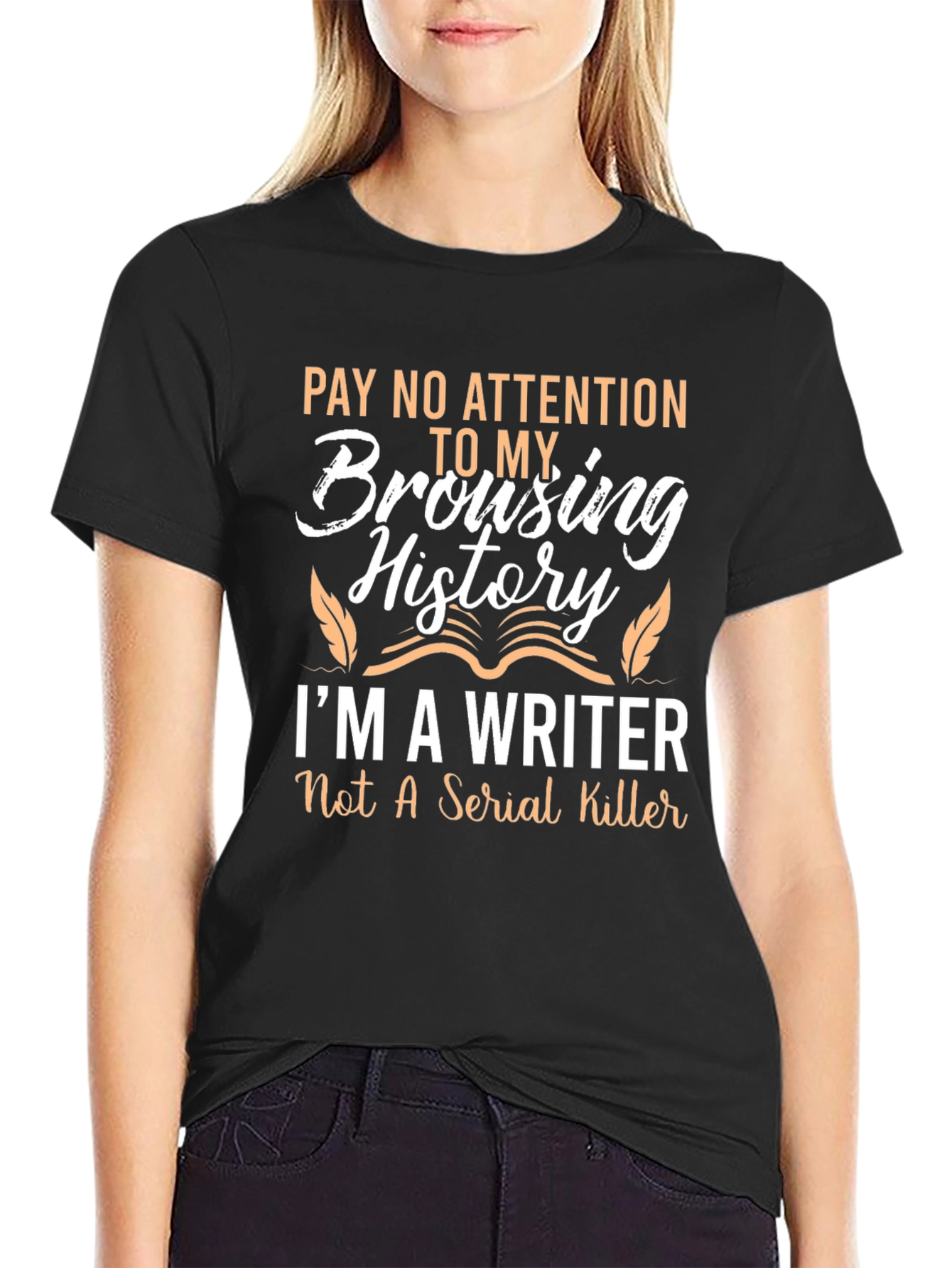 Writer Browsing History T-Shirt - Funny Novelty Tee