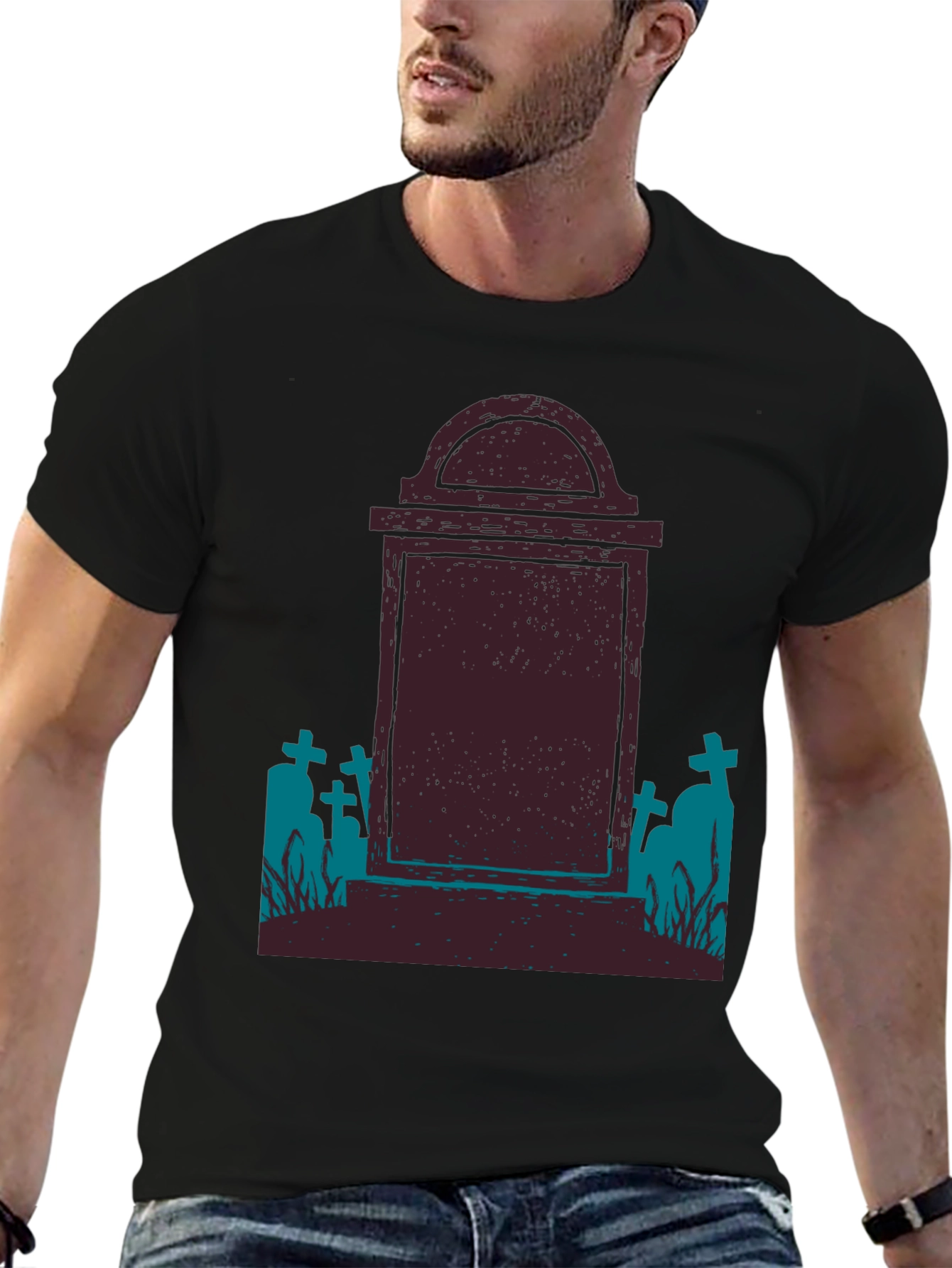 Tombstone Graphic Tee - Spooky Halloween Shirt