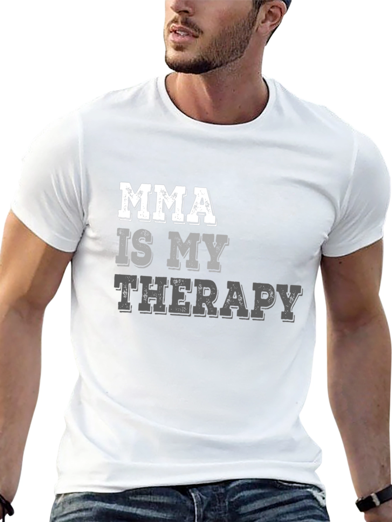 MMA Is My Therapy Black T-Shirt