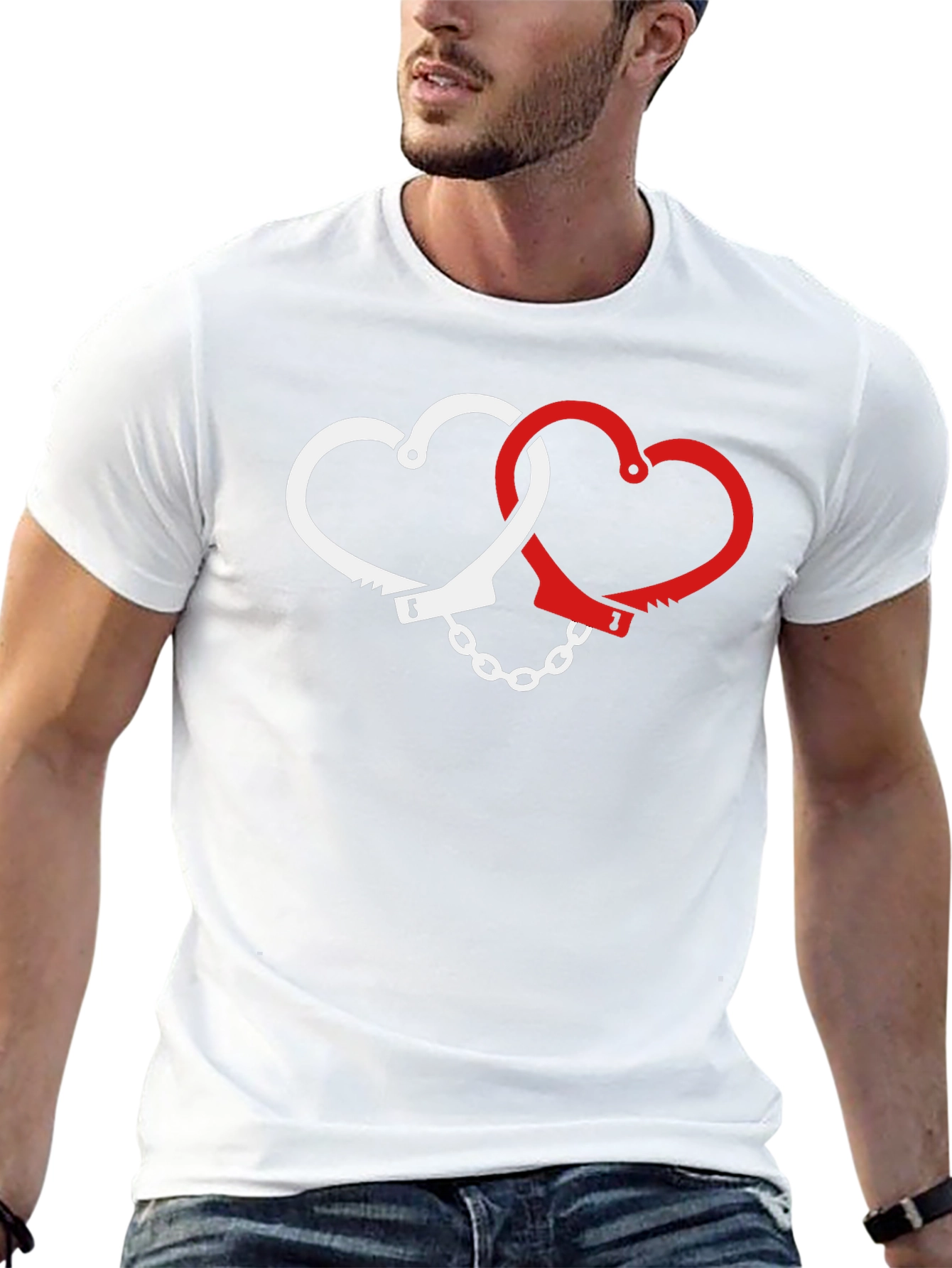 Heart Handcuffs Graphic T-Shirt