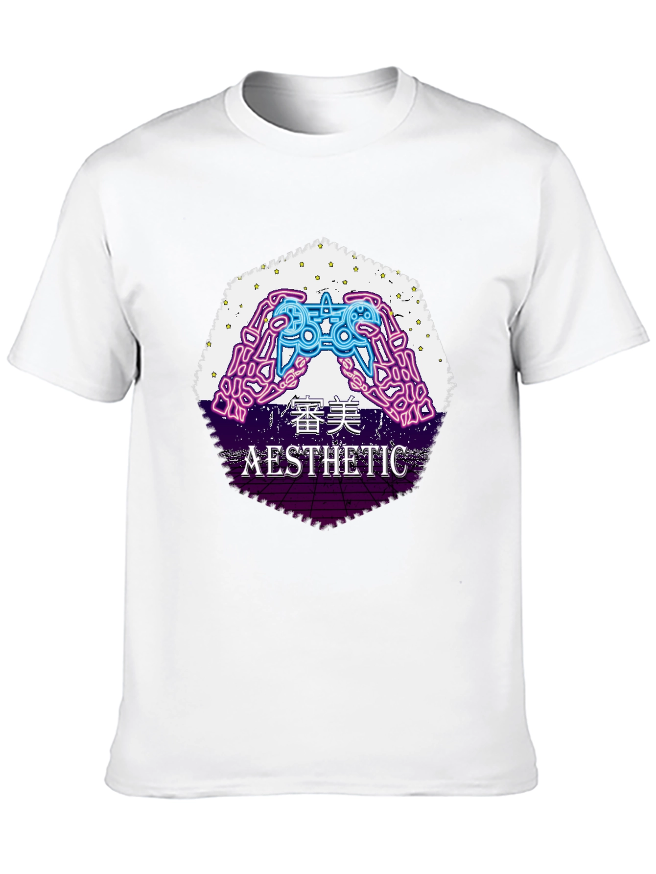 Aesthetic Gamer Graphic Tee - Vaporwave Style
