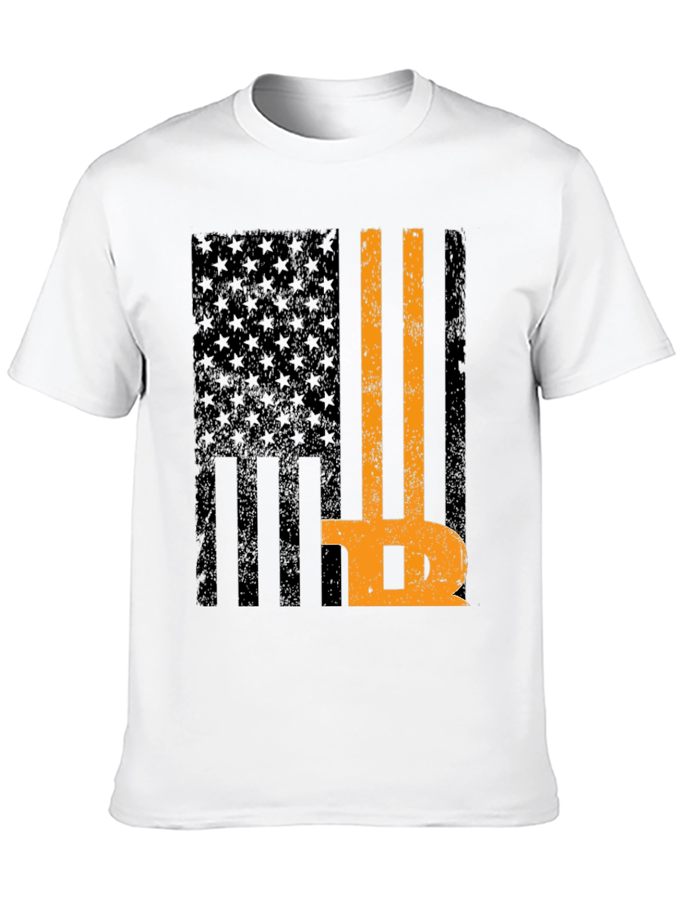 Bitcoin American Flag Graphic T-Shirt