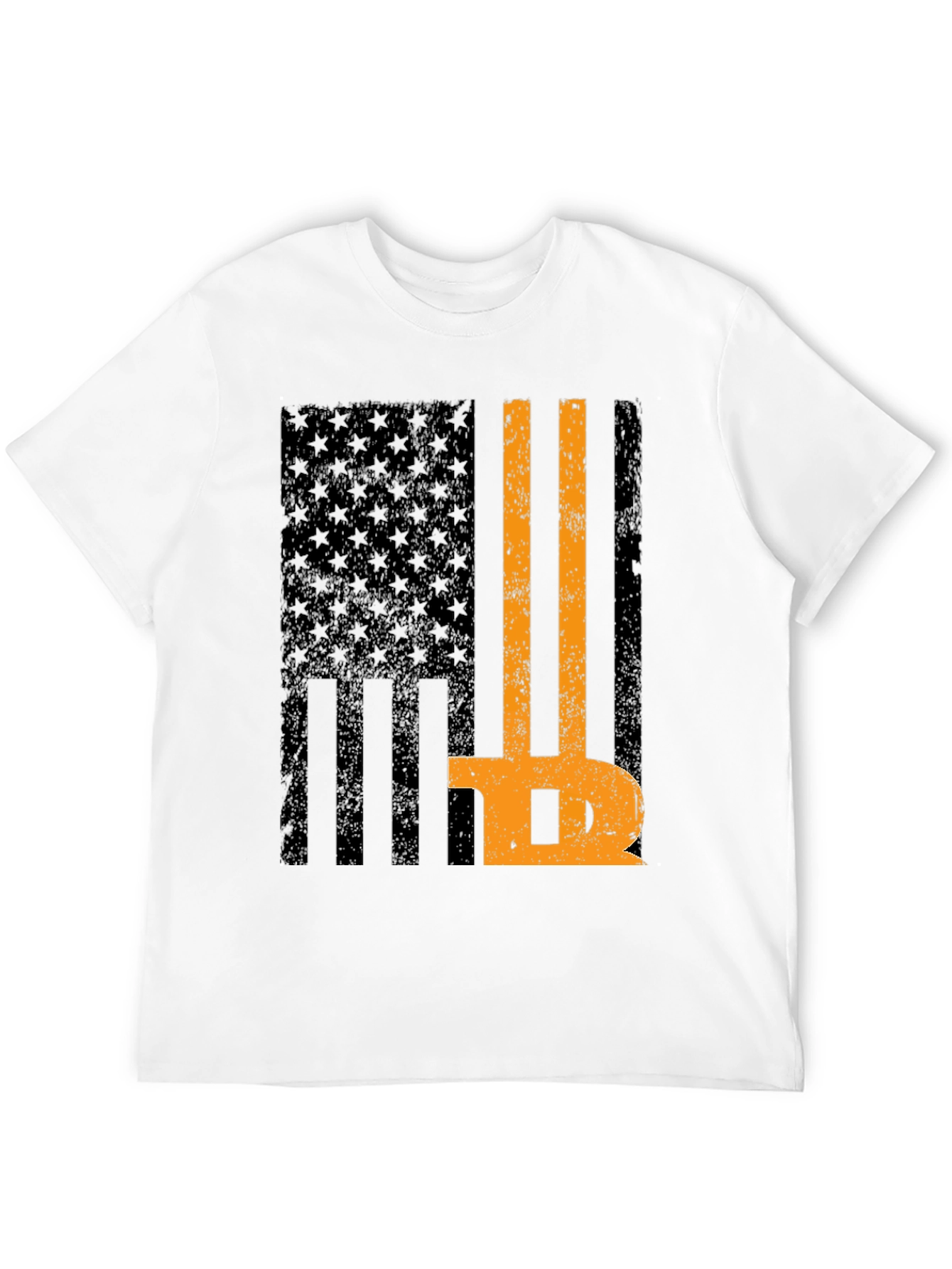 Bitcoin American Flag Graphic T-Shirt