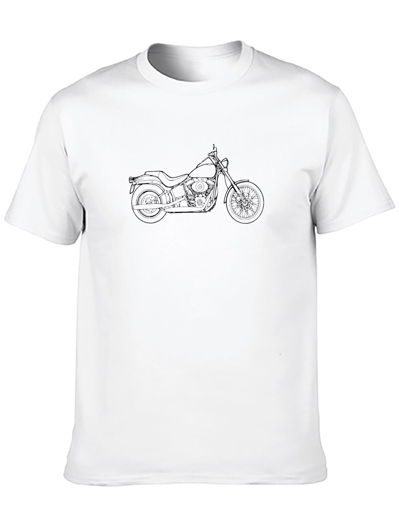 Motorcycle Graphic T-Shirt - Black