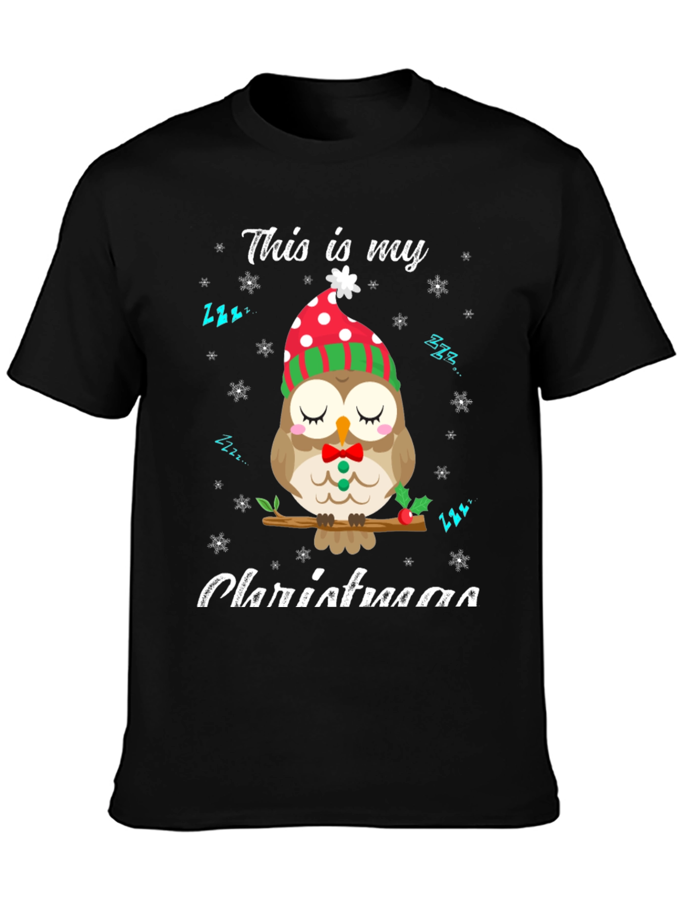 Cute Owl Christmas T-Shirt: Cozy Holiday Style
