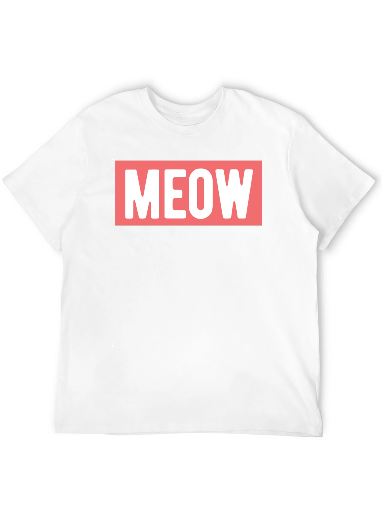 Meow Graphic Tee - Black Cotton T-Shirt