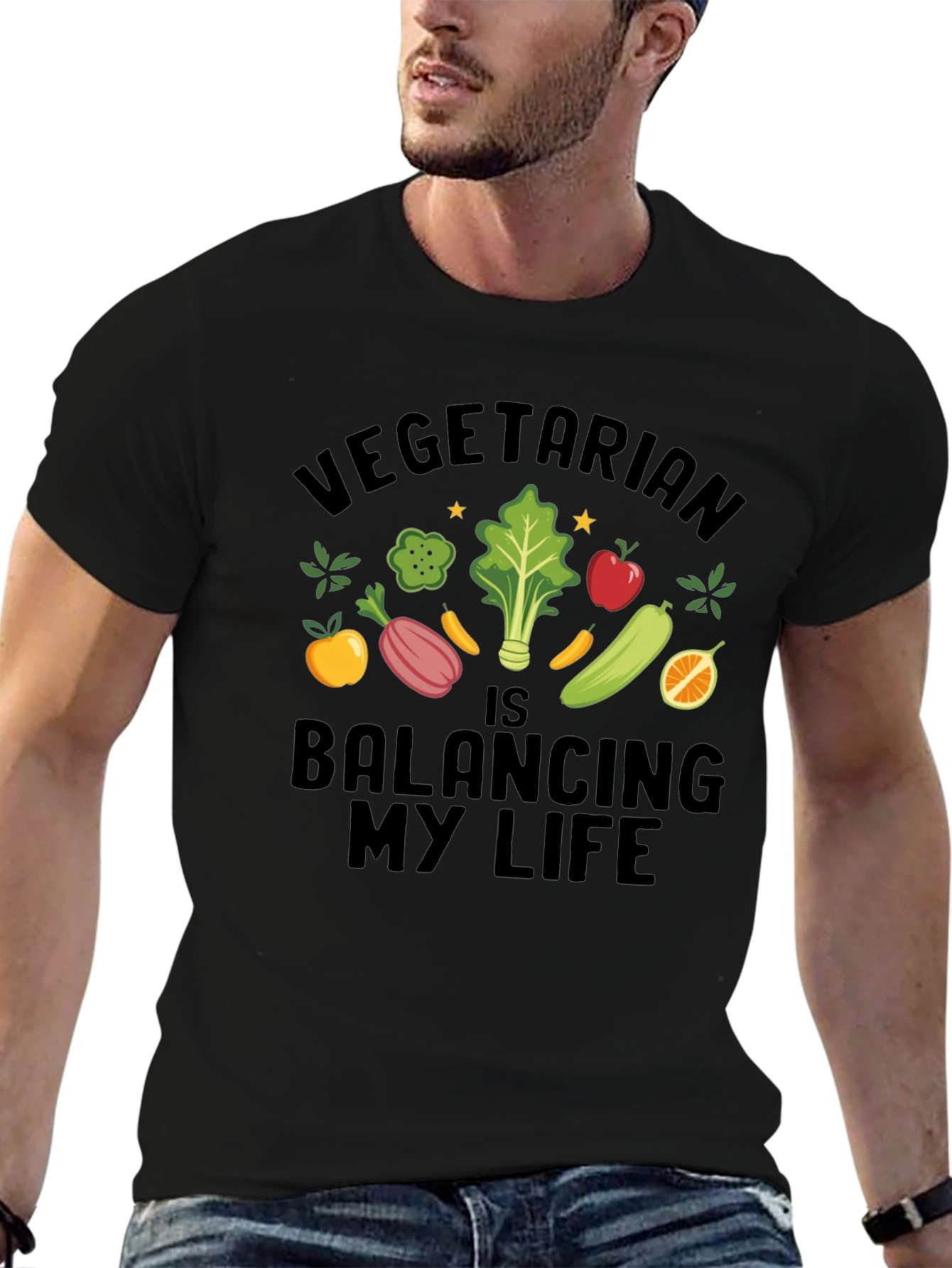 Vegetarian Balancing My Life T-Shirt