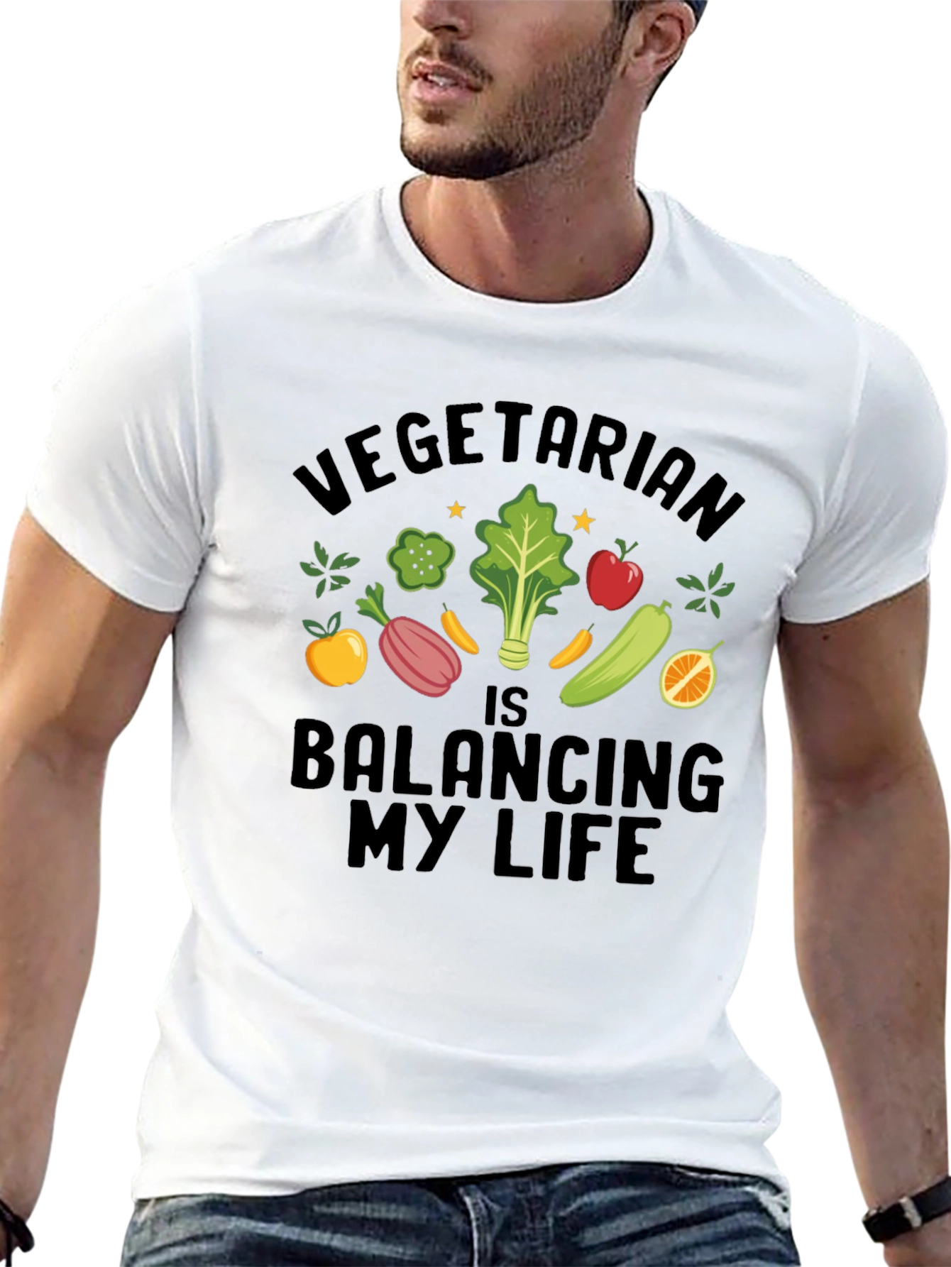 Vegetarian Balancing My Life T-Shirt