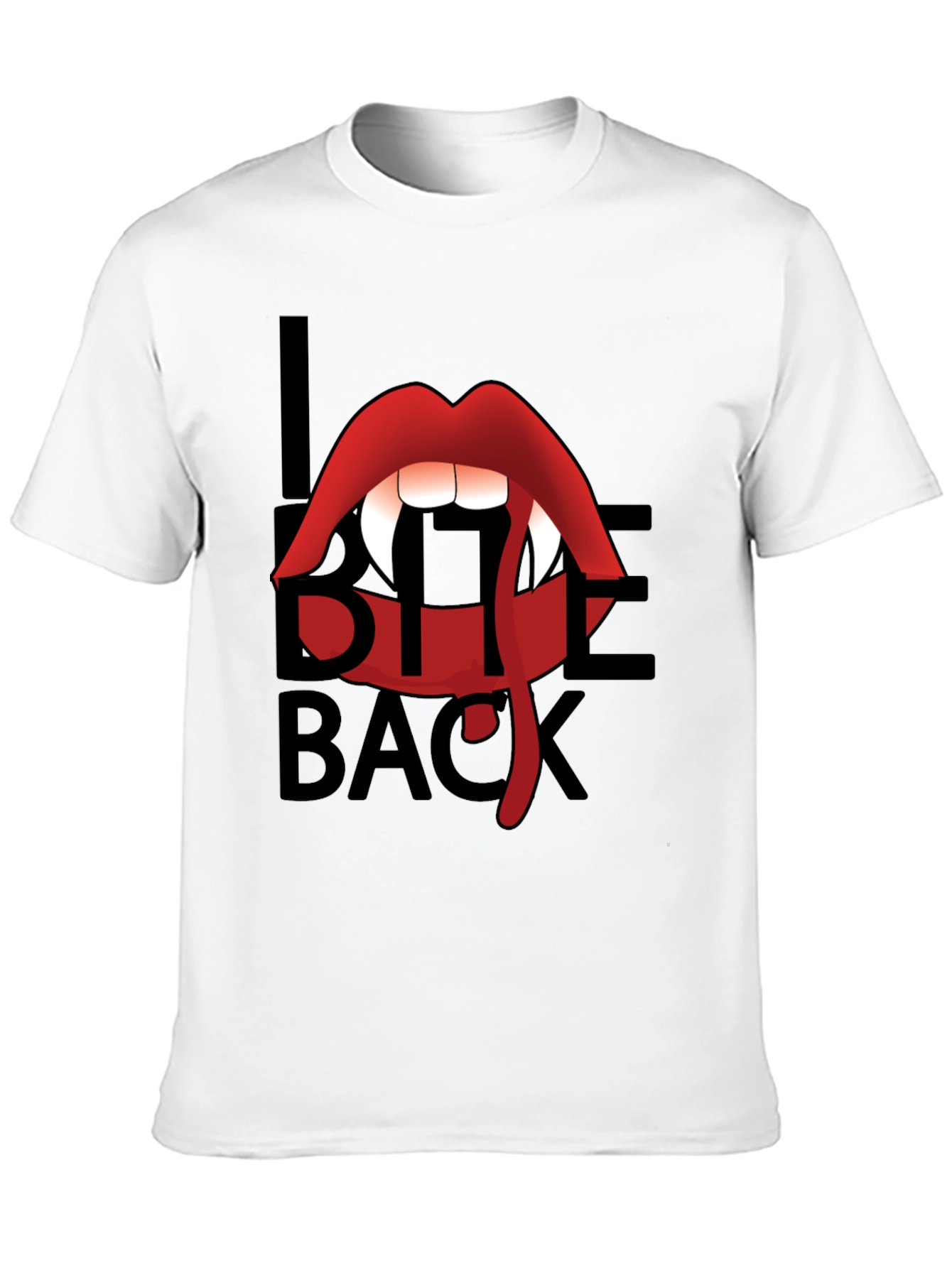 I Bite Back Vampire Lips T-Shirt