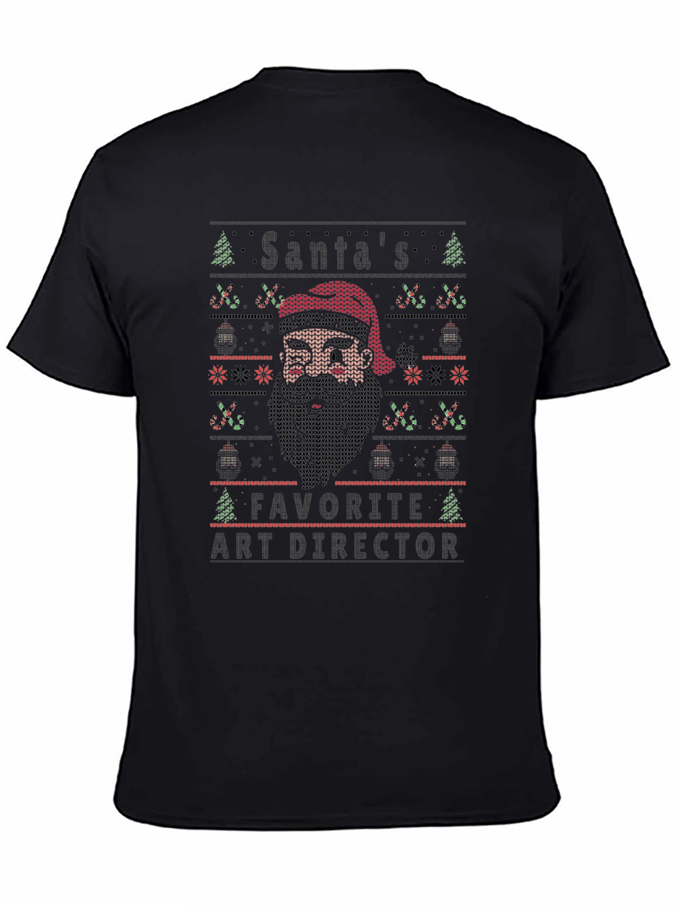 Santas Favorite Art Director Christmas Knit T-Shirt