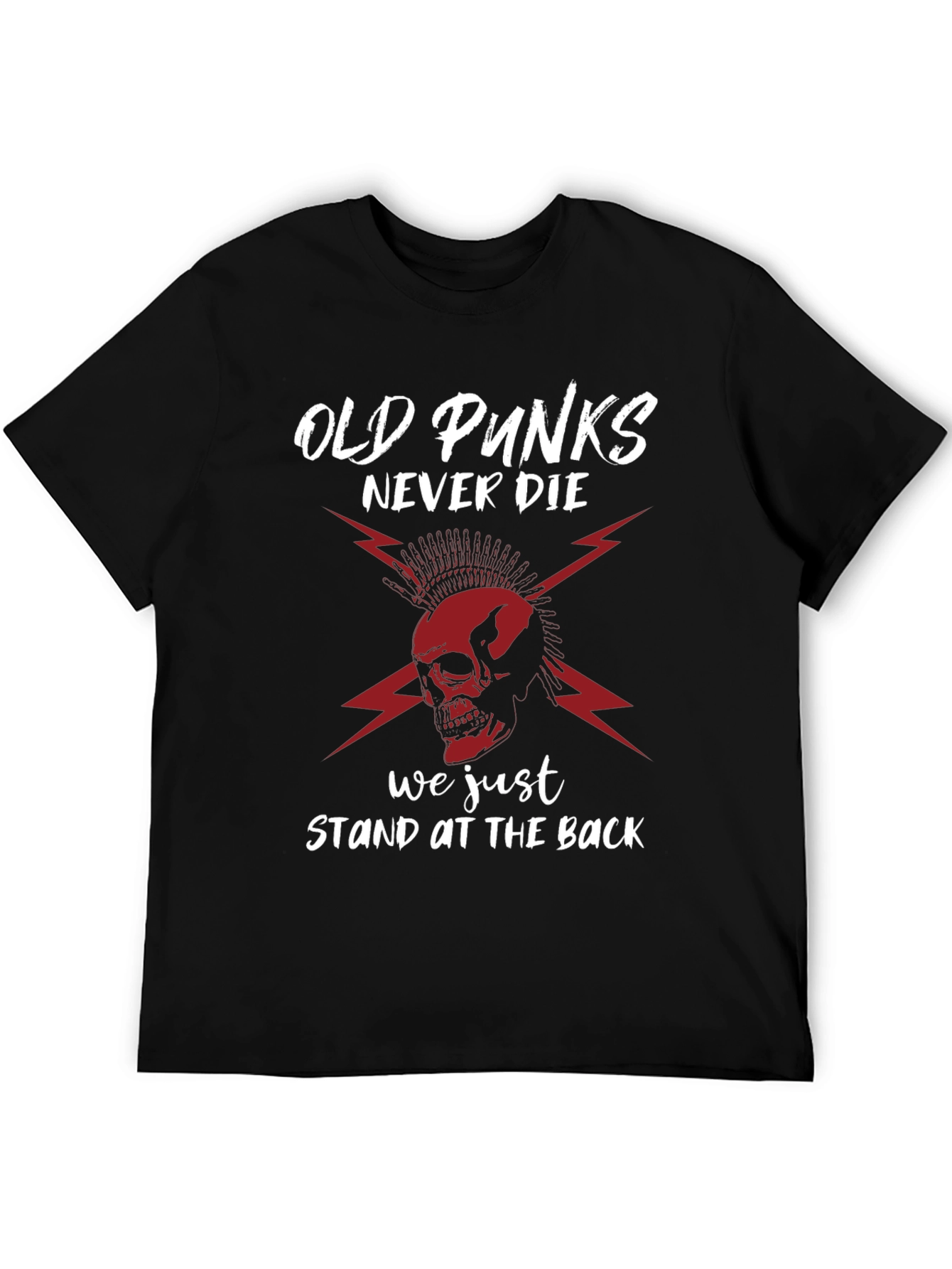 Old Punks Never Die T-Shirt - Skull Graphic Tee