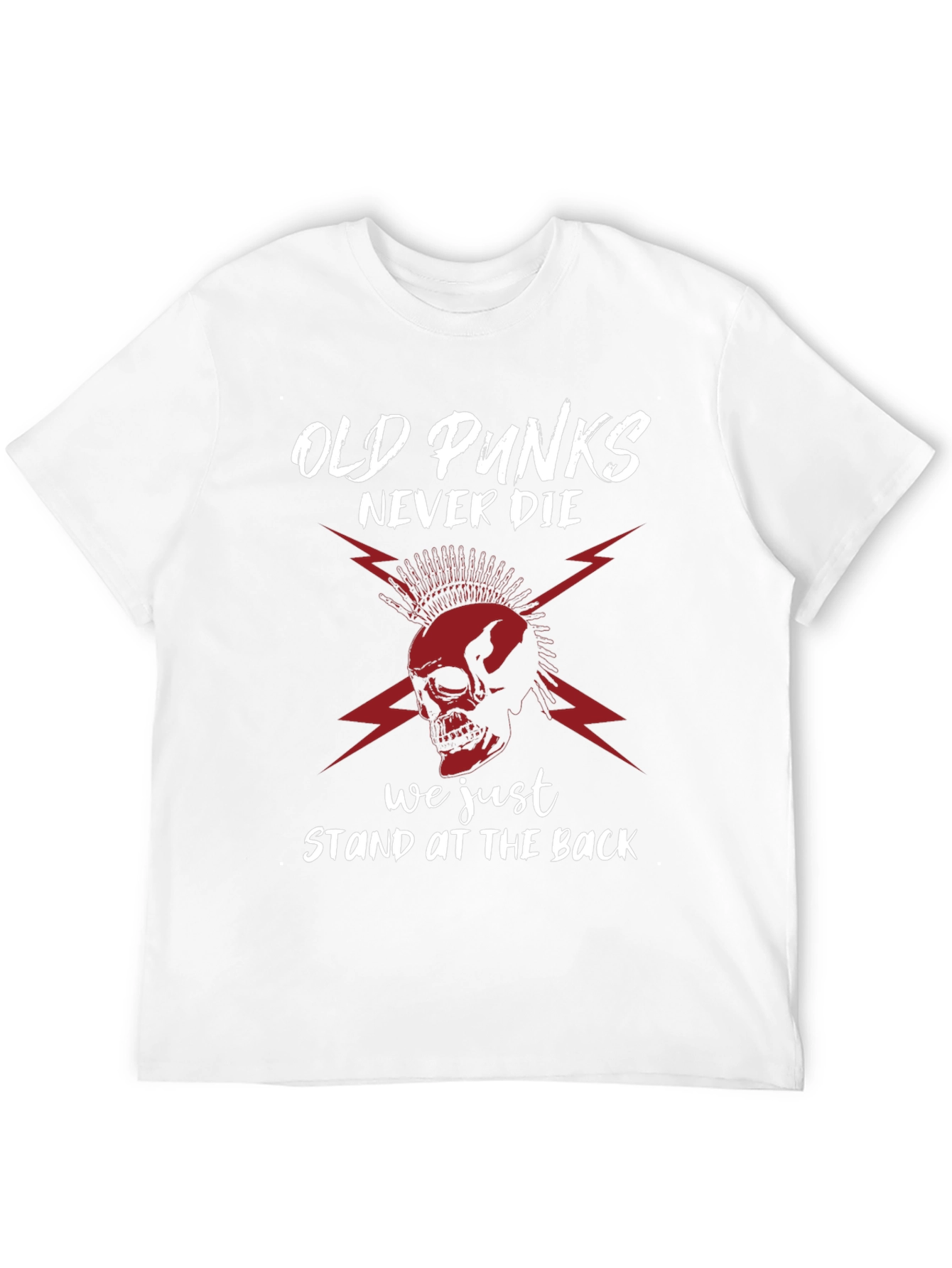 Old Punks Never Die T-Shirt - Skull Graphic Tee
