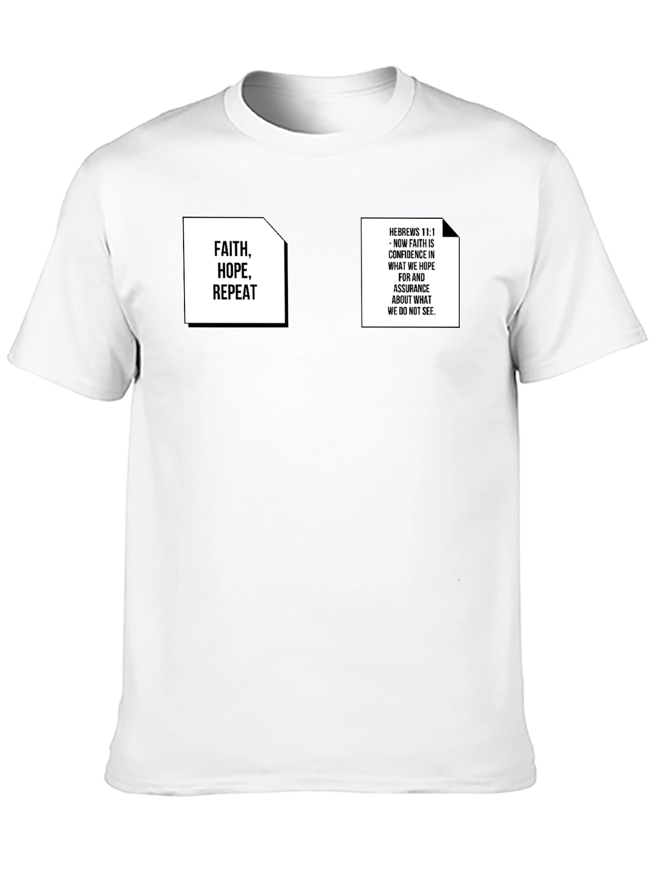 Faith Hope Repeat Graphic Tee - Black