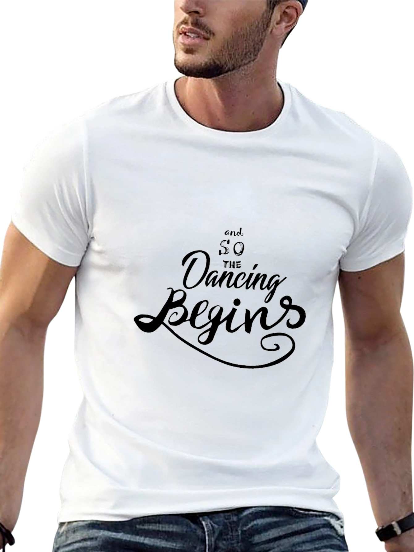 Dancing Begins Graphic Tee - Soft Black Cotton
