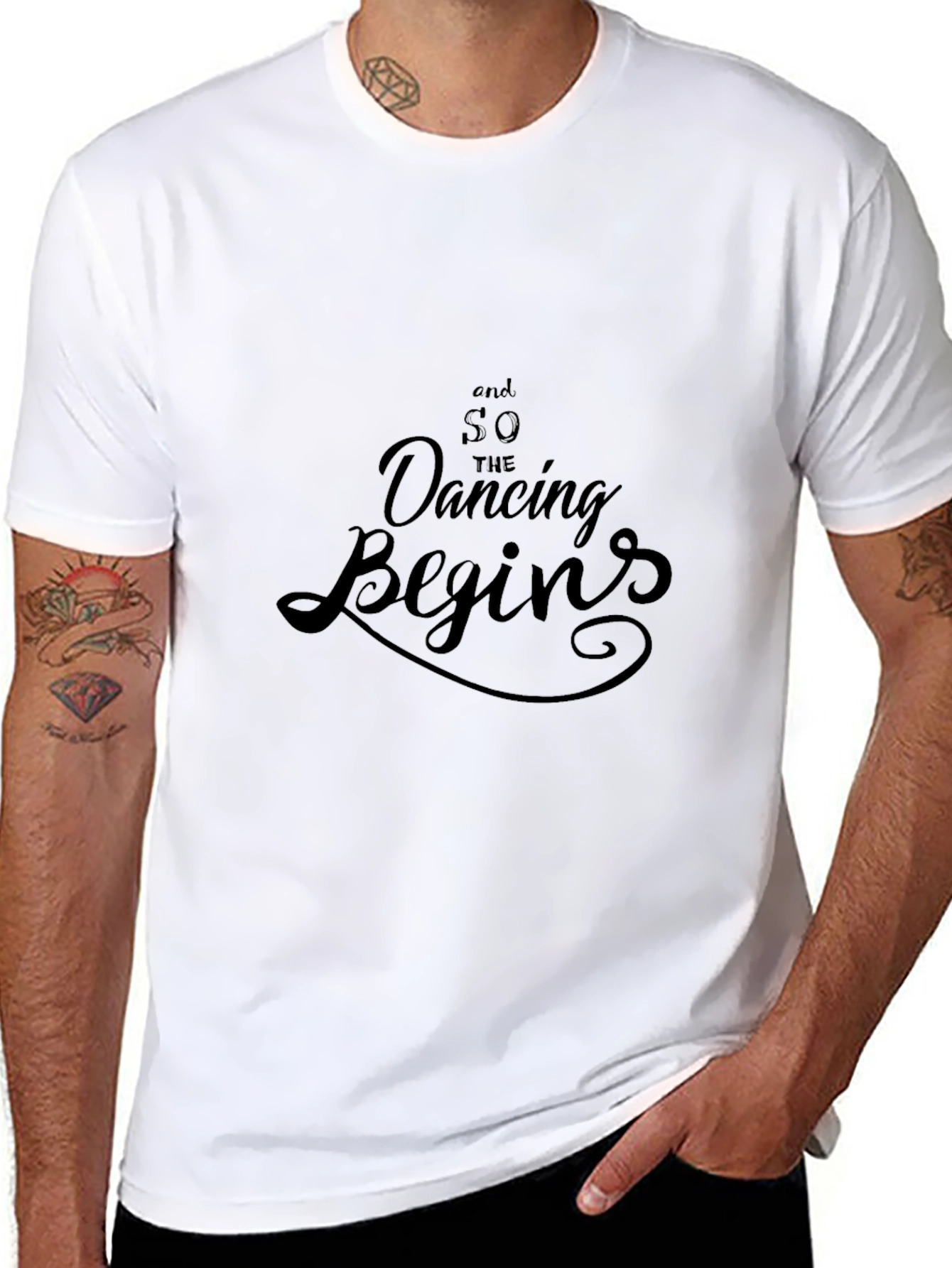 Dancing Begins Graphic Tee - Soft Black Cotton