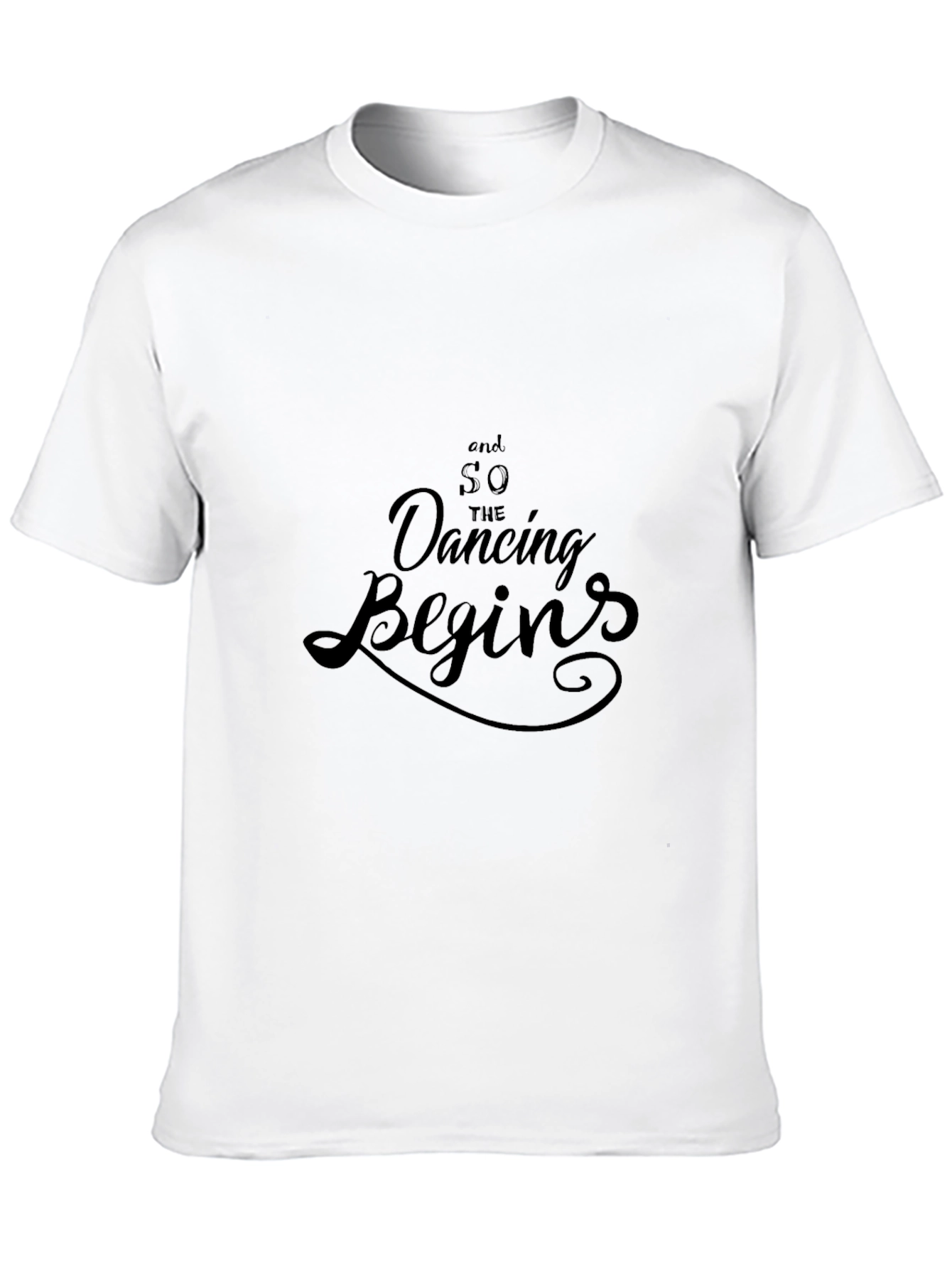 Dancing Begins Graphic Tee - Soft Black Cotton