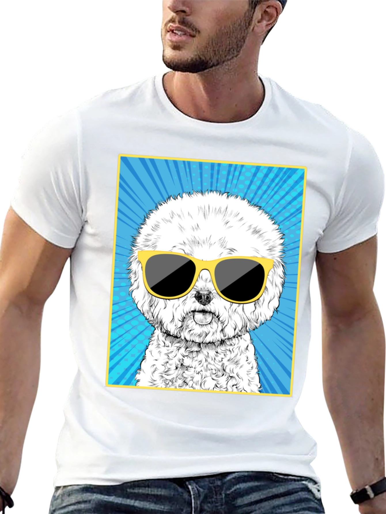 Cool Dog Graphic Tee - Unisex Cotton T-Shirt