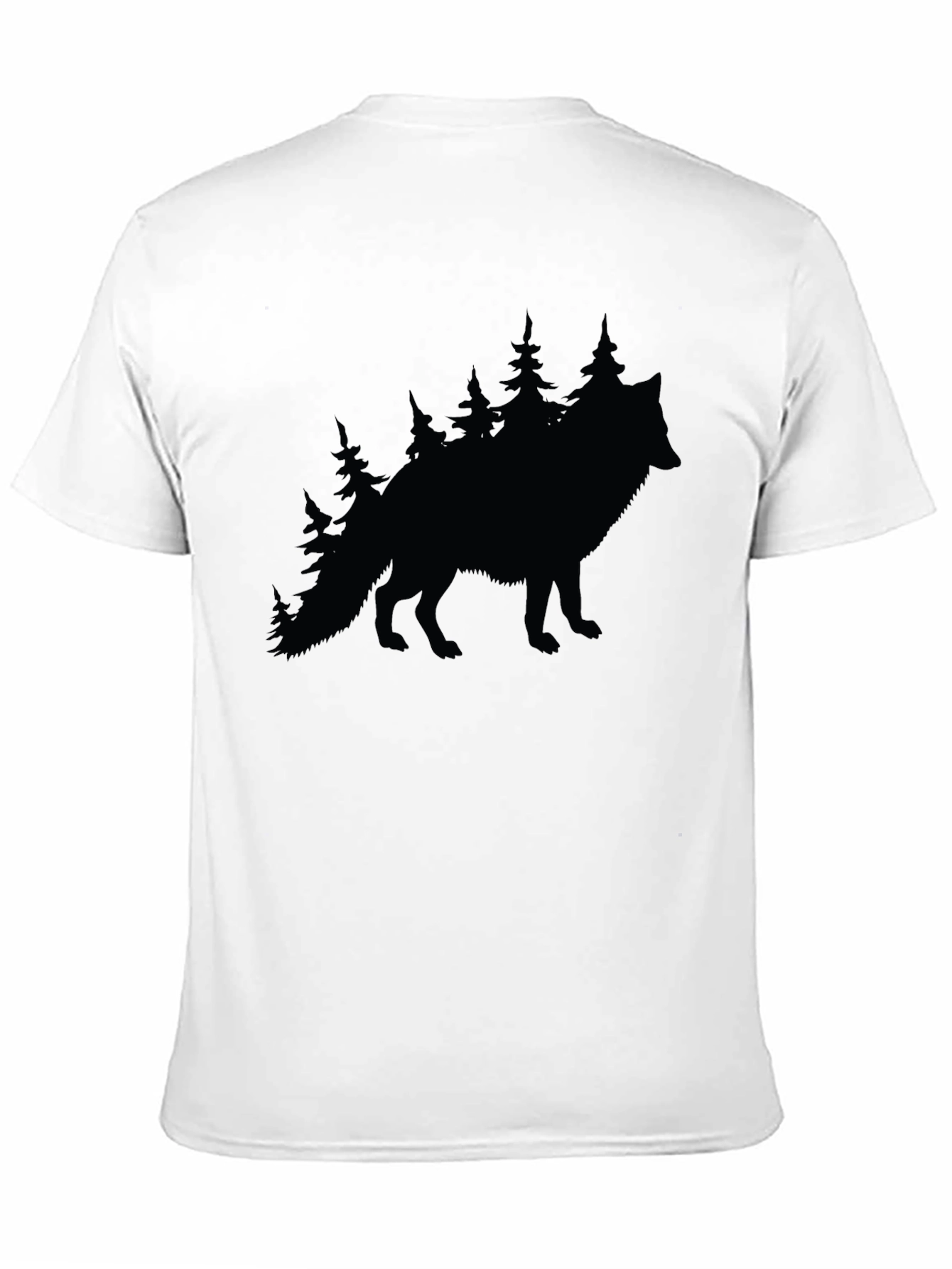Wolf & Trees Graphic Tee - Black