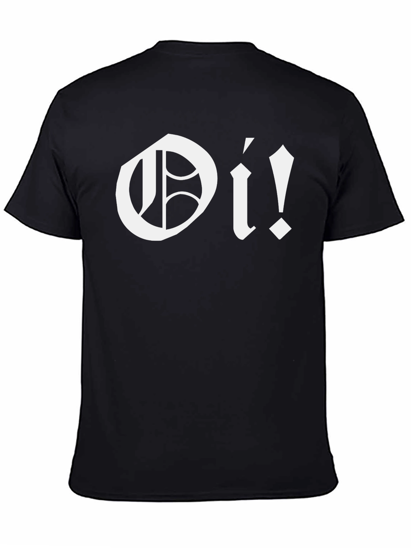 Oi! Black Graphic Tee - Punk Style