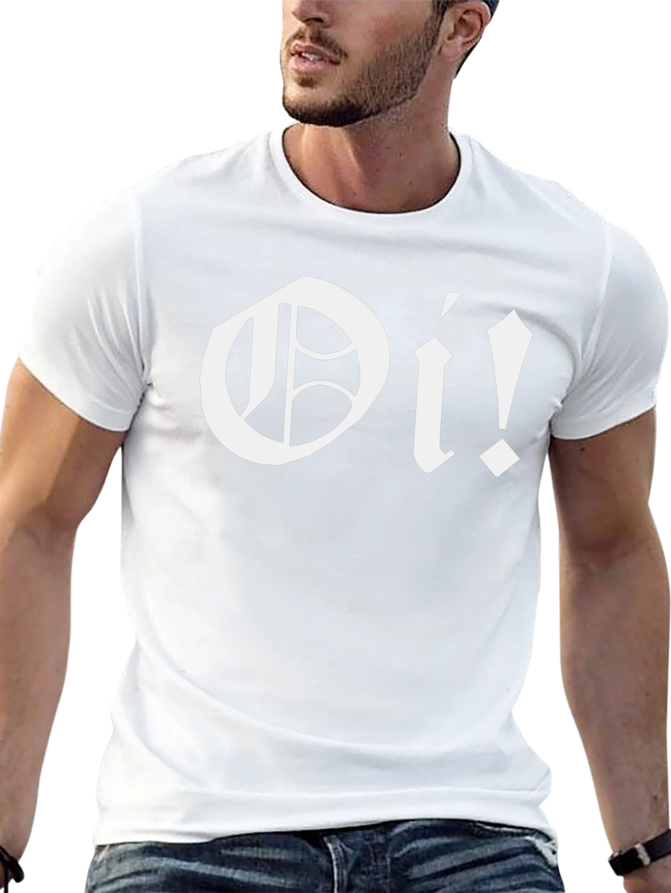 Oi! Black Graphic Tee - Punk Style