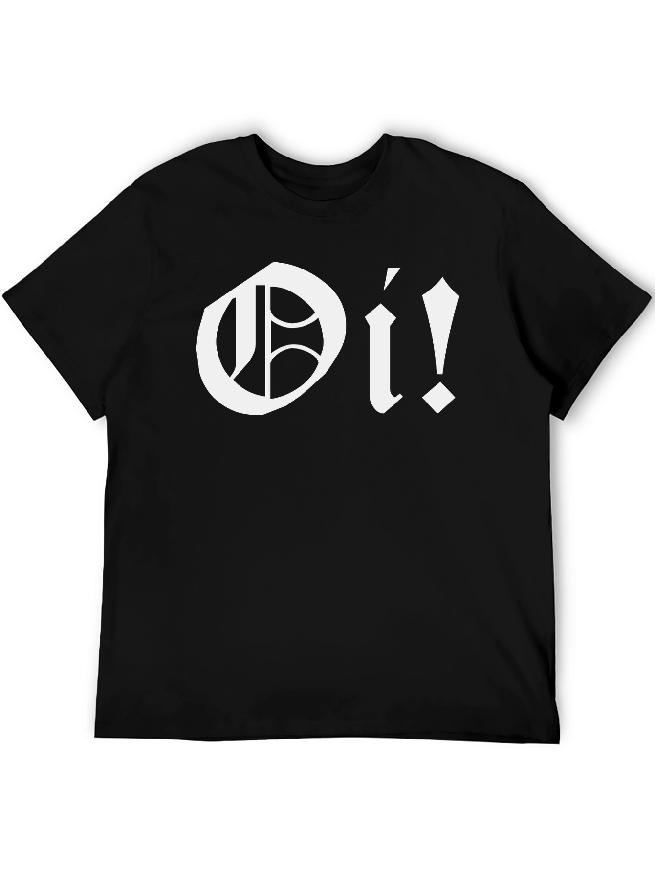 Oi! Black Graphic Tee - Punk Style