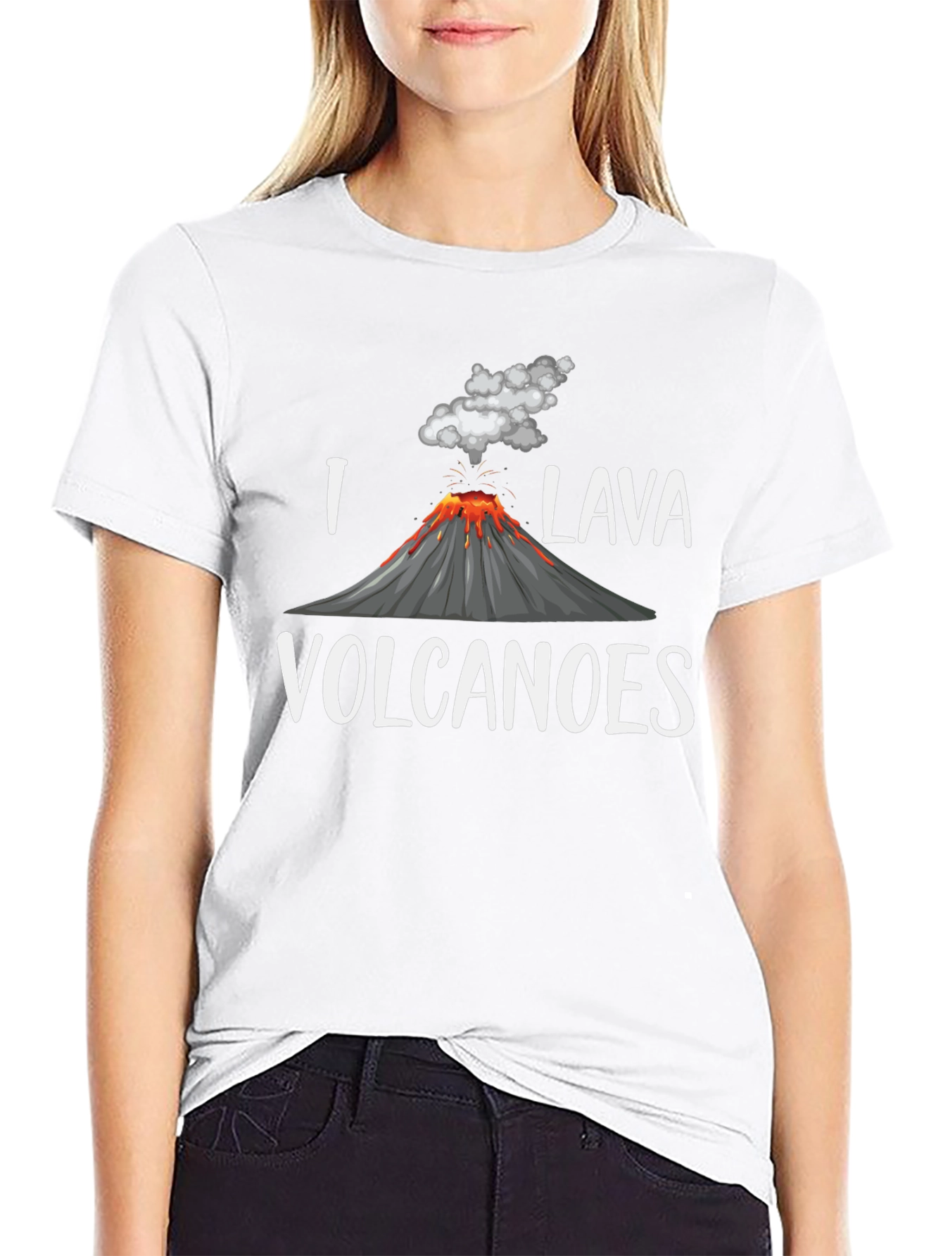 I Lava Volcanoes Black Graphic T-Shirt
