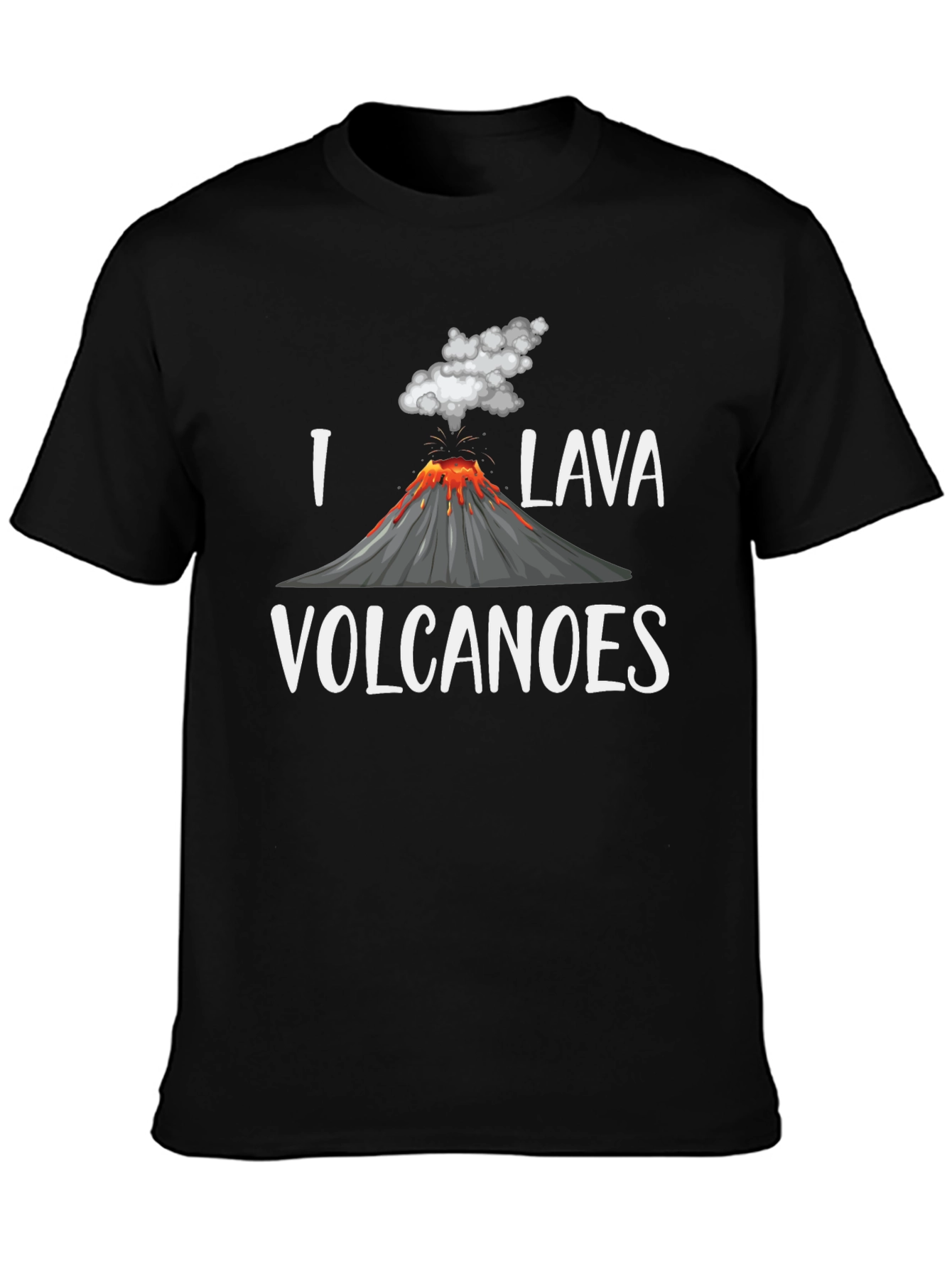 I Lava Volcanoes Black Graphic T-Shirt