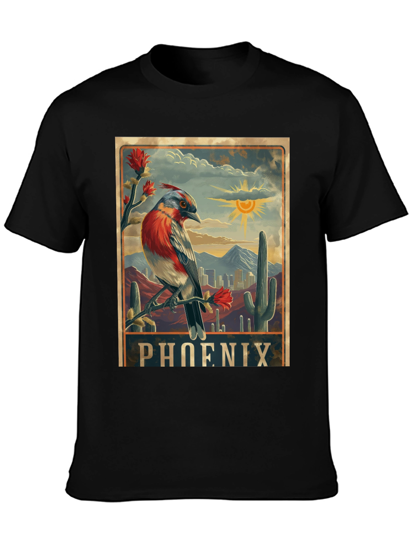Phoenix Arizona Bird Graphic T-Shirt