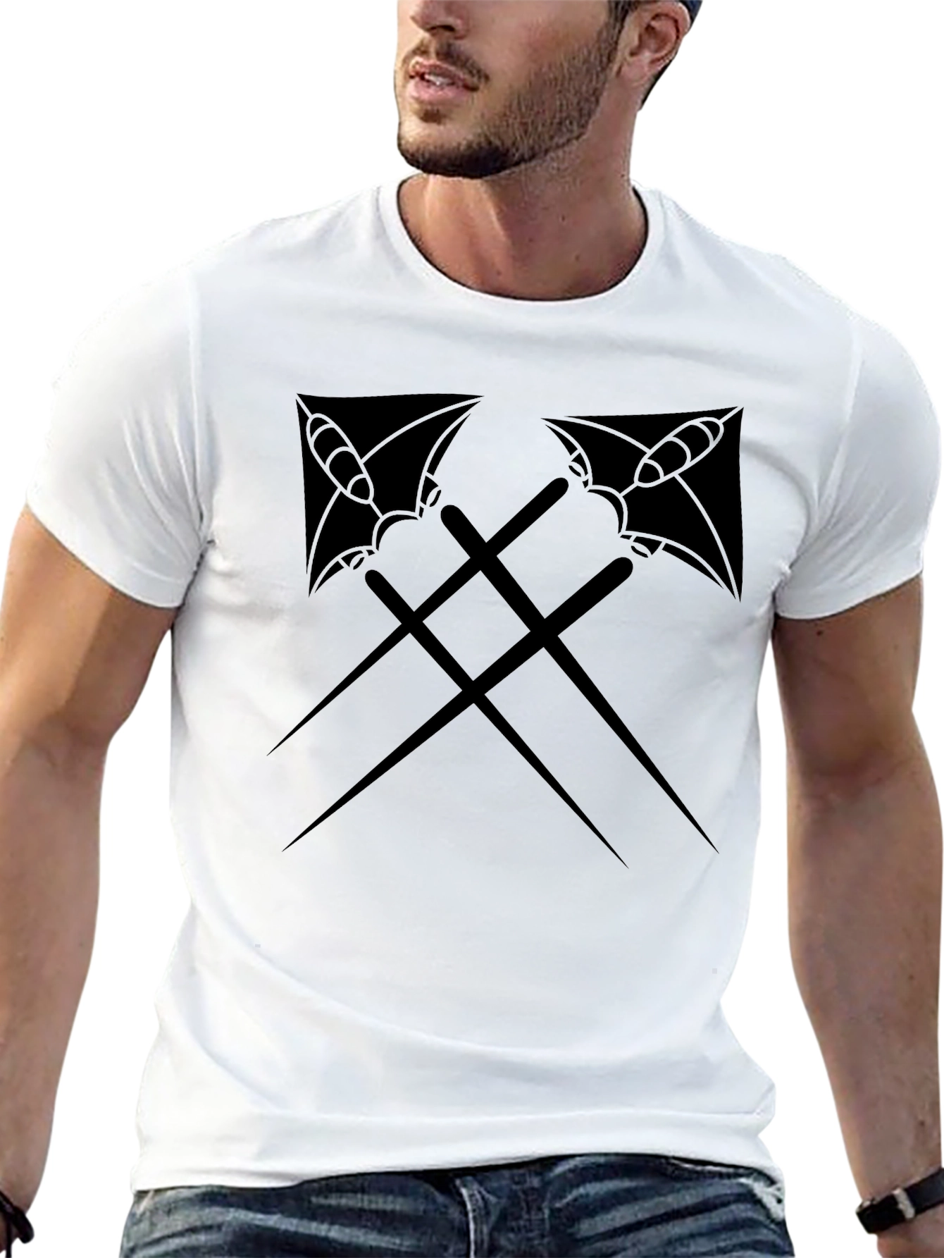 Axe Design Black T-Shirt