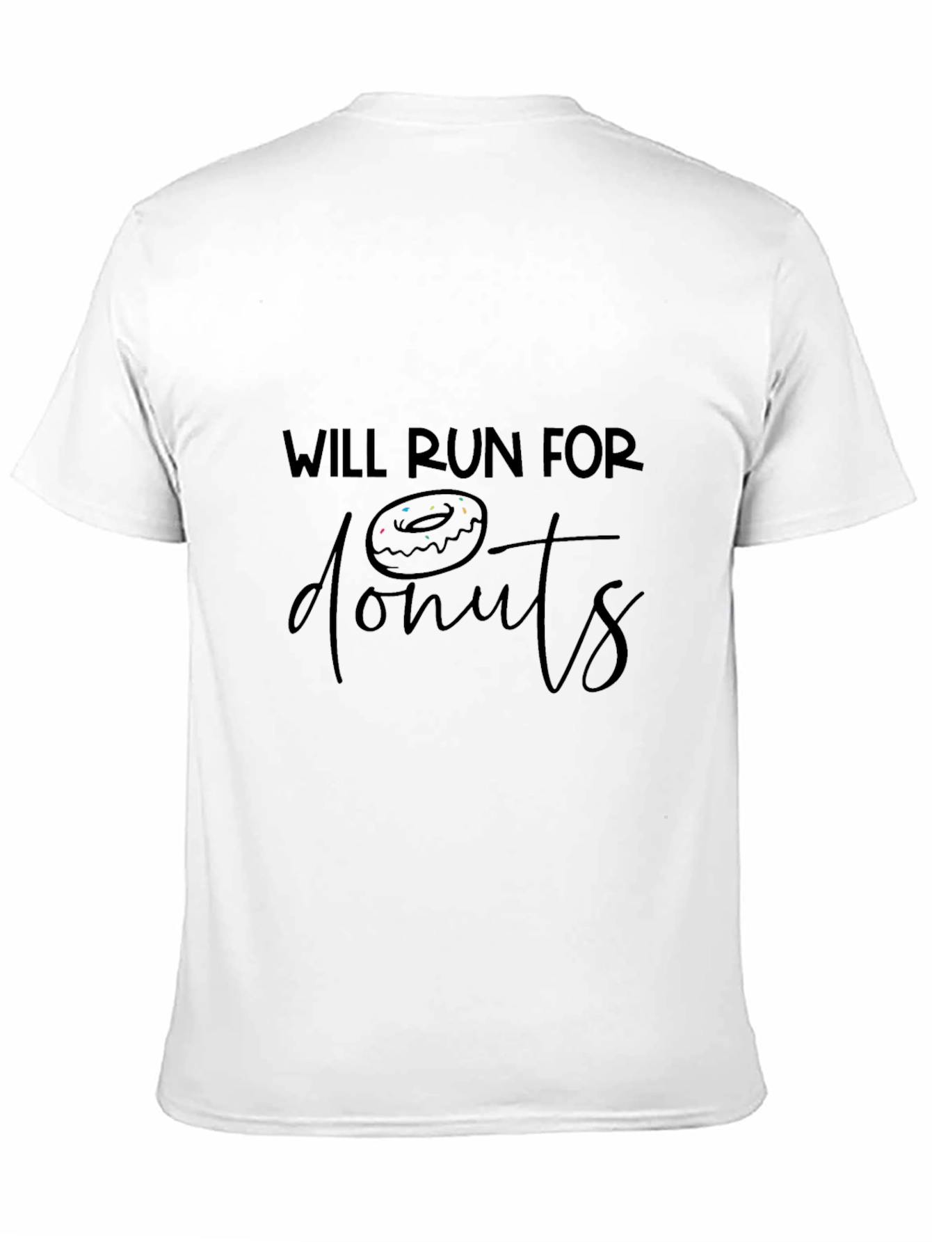 Will Run for Donuts Black Graphic Tee