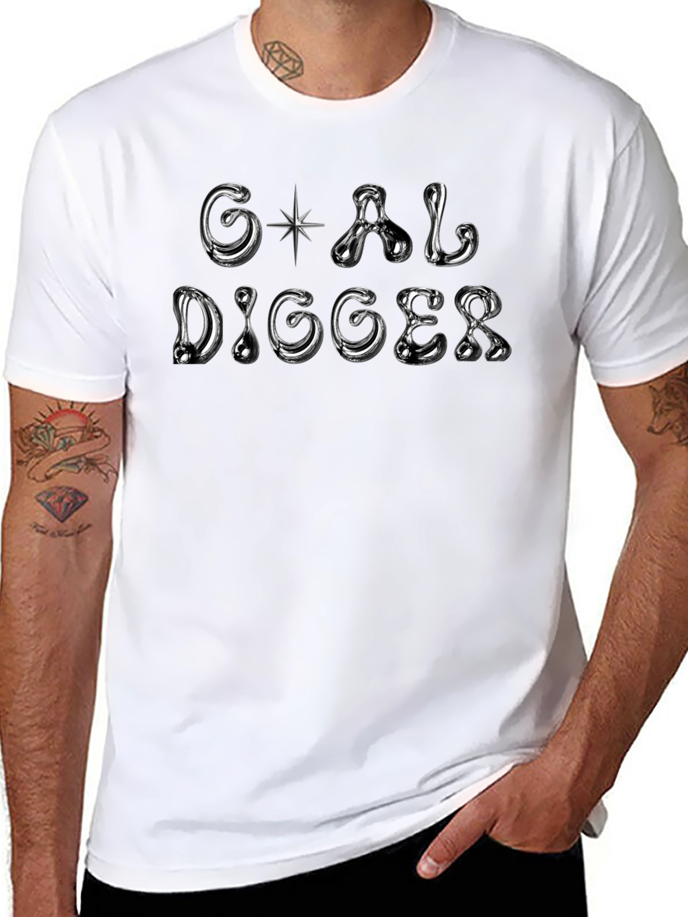 Goal Digger Black T-Shirt Graphic Print