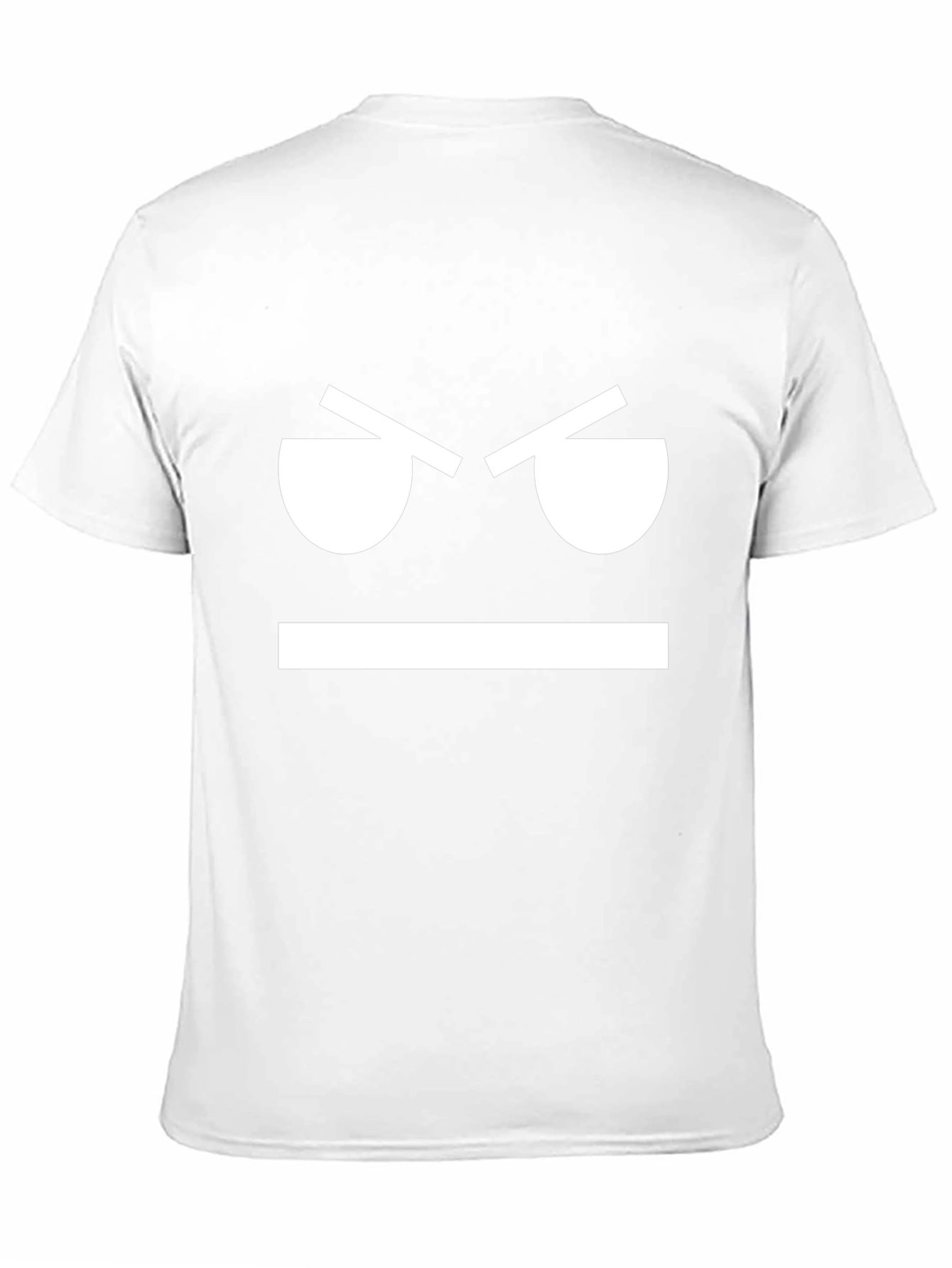 Angry Face Graphic Tee - Black Cotton T-Shirt