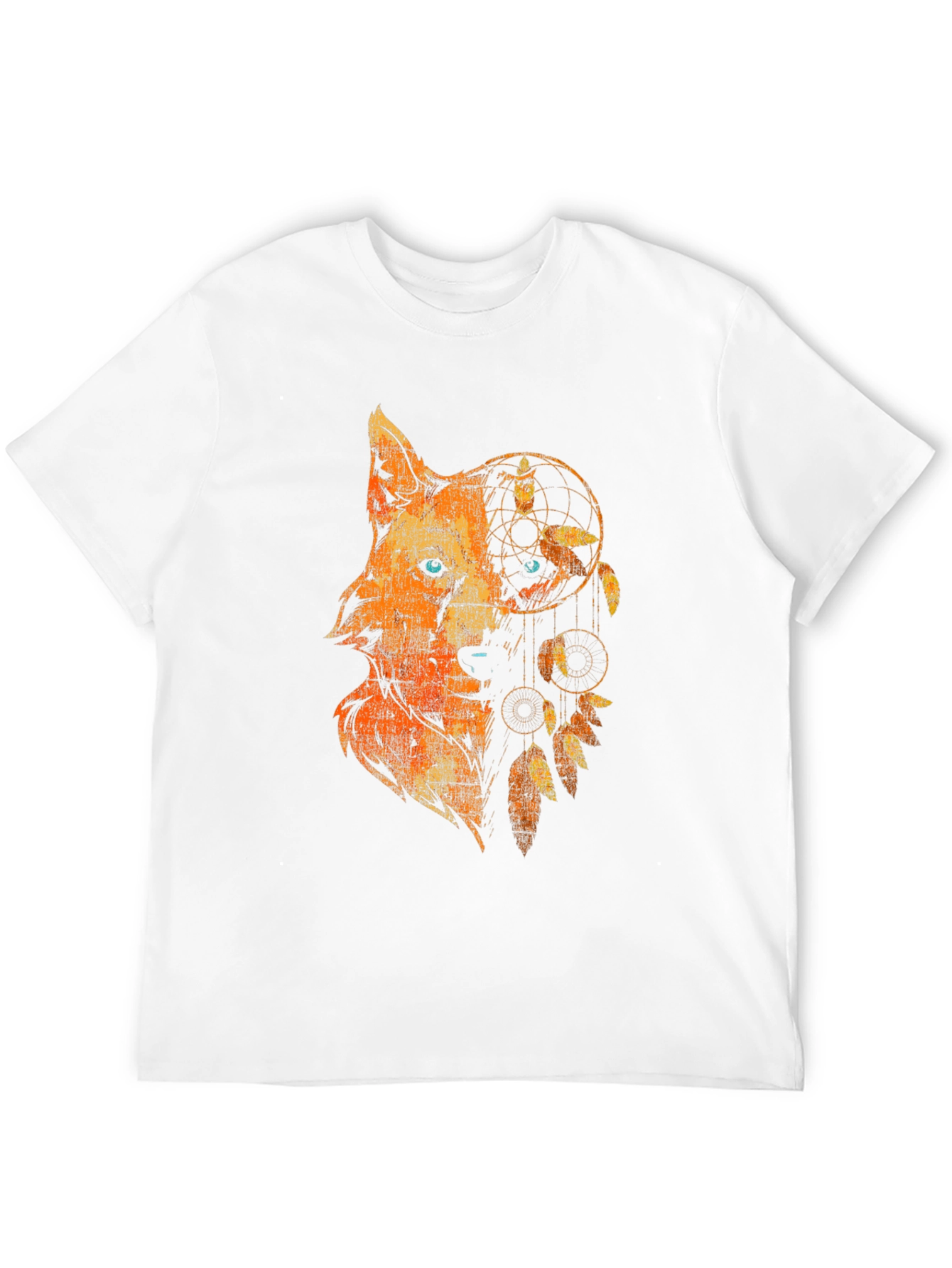 Wolf Dreamcatcher Graphic Tee - Black