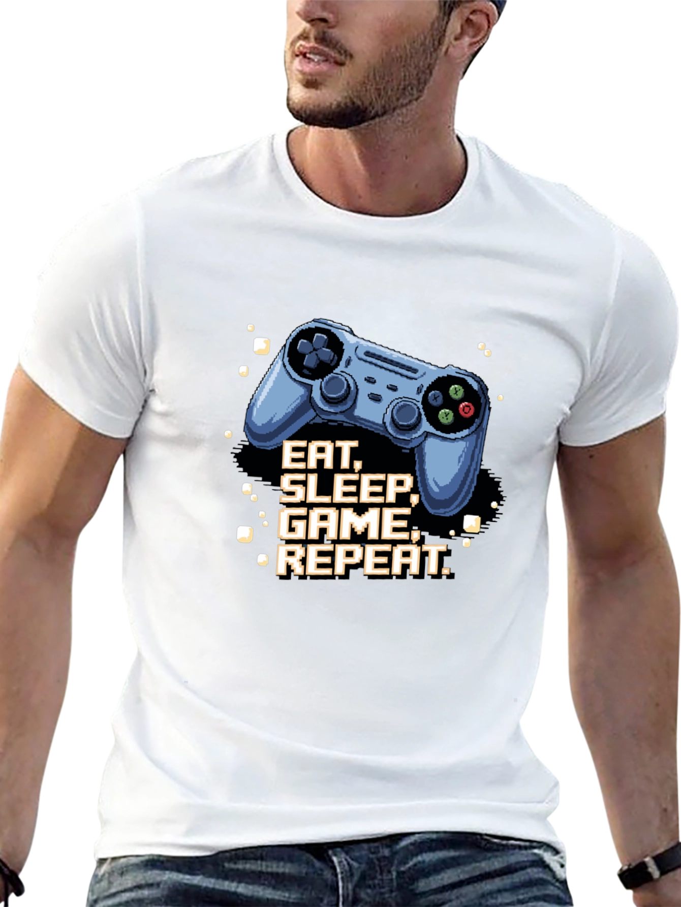 Eat Sleep Game Repeat Gamer T-Shirt